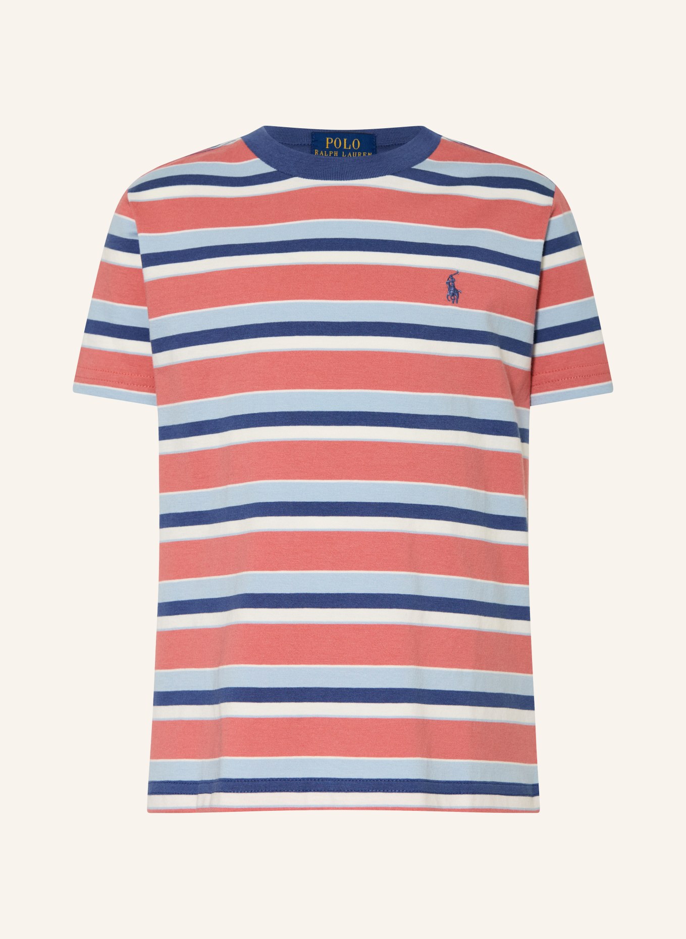 POLO RALPH LAUREN T-Shirt: HELLROT / HELLBLAU / DUNKELBLAU