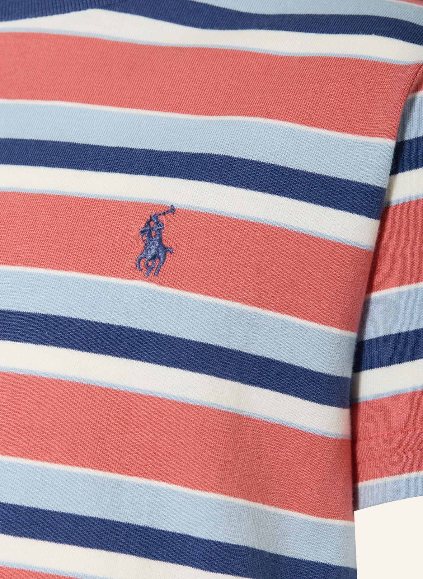 POLO RALPH LAUREN T-Shirt: HELLROT / HELLBLAU / DUNKELBLAU