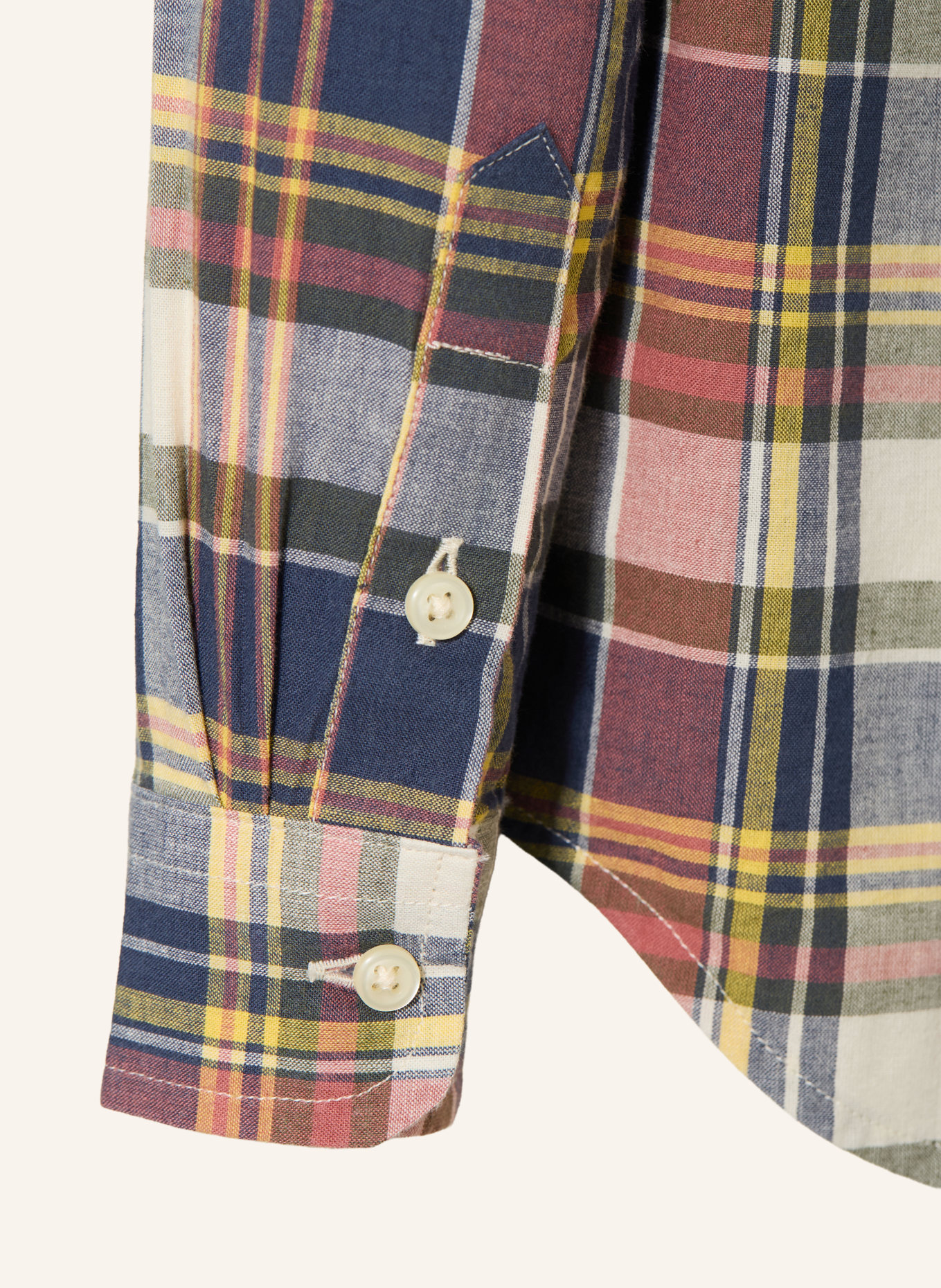 POLO RALPH LAUREN Hemd: DUNKELBLAU / LACHS / DUNKELGELB