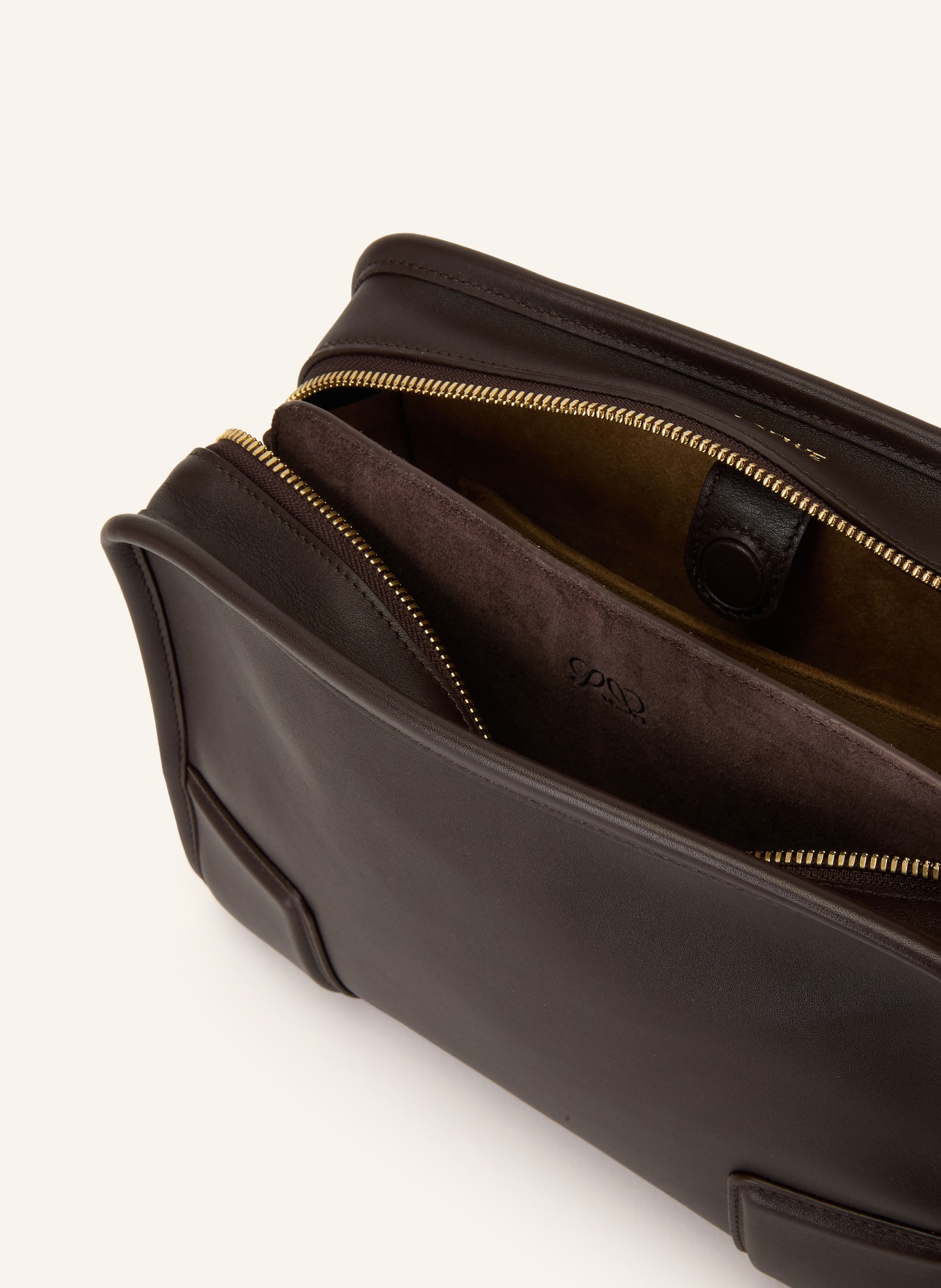 LOEWE Torba na ramię AMAZONA 180 SMALL: CIEMNOBRĄZOWY / ZŁOTY