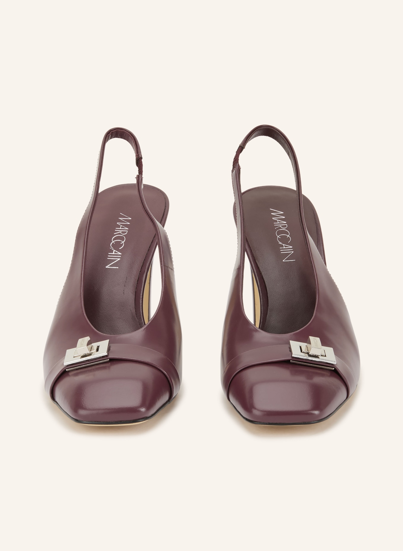 MARC CAIN Sling-back pumps: DARK RED