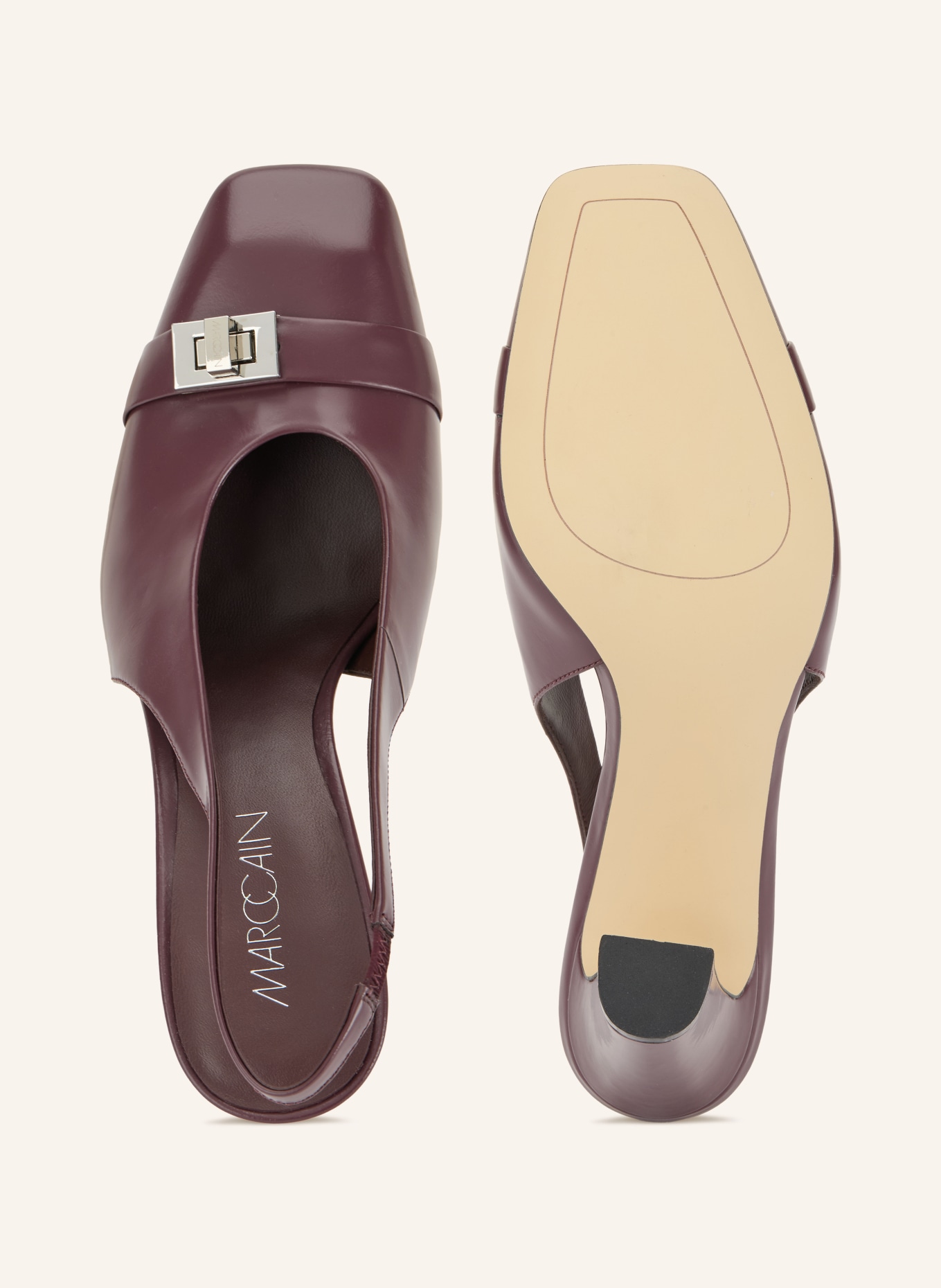 MARC CAIN Sling-back pumps: DARK RED