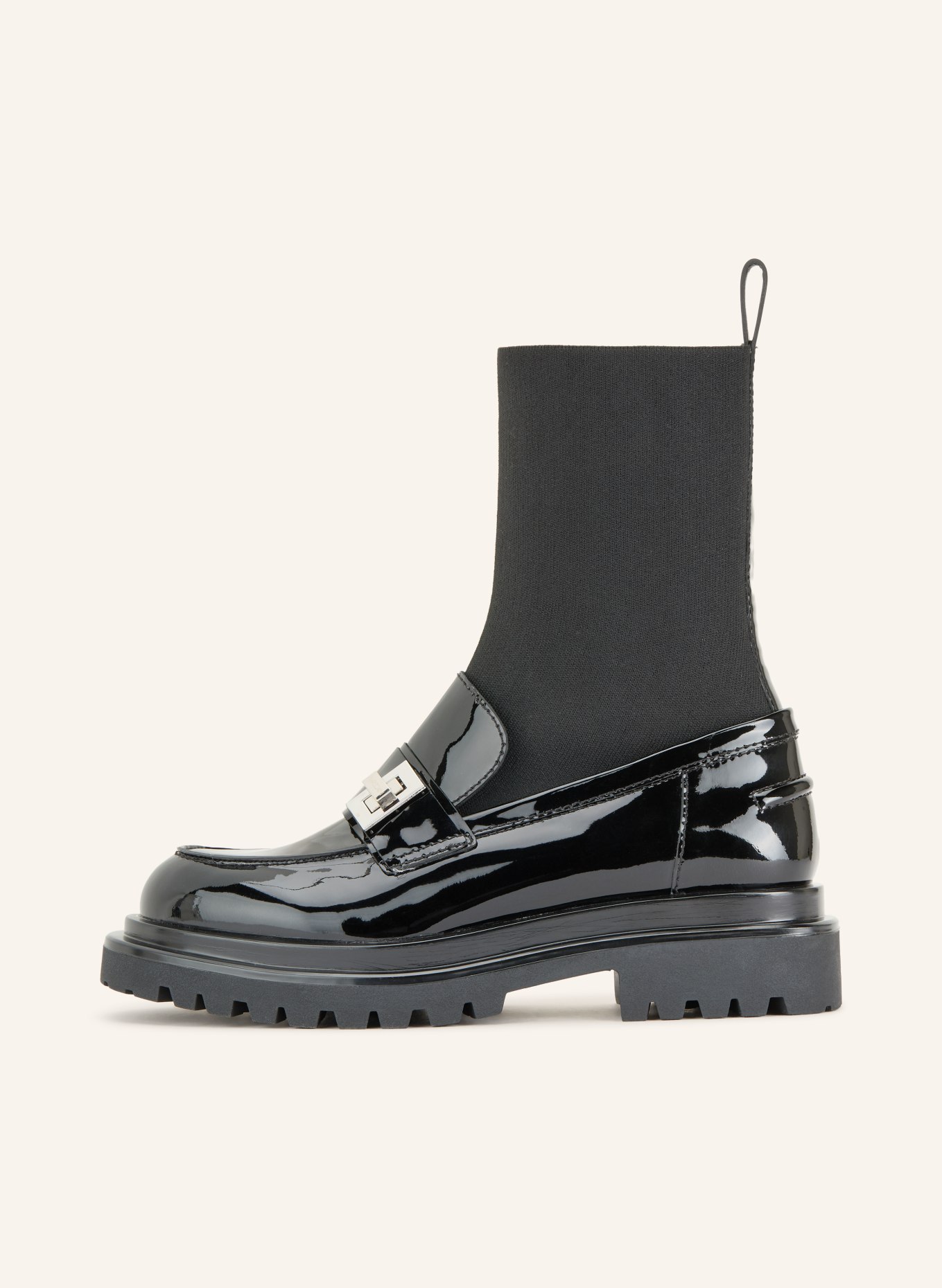 MARC CAIN Lack-Boots: SCHWARZ