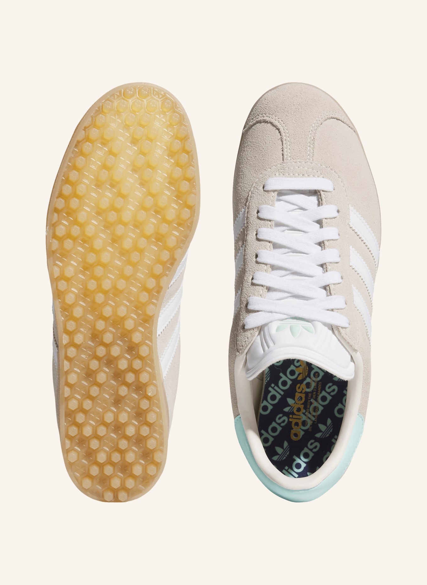 adidas Originals Golfschuhe GAZELLE GOLF: BEIGE / MINT / WEISS