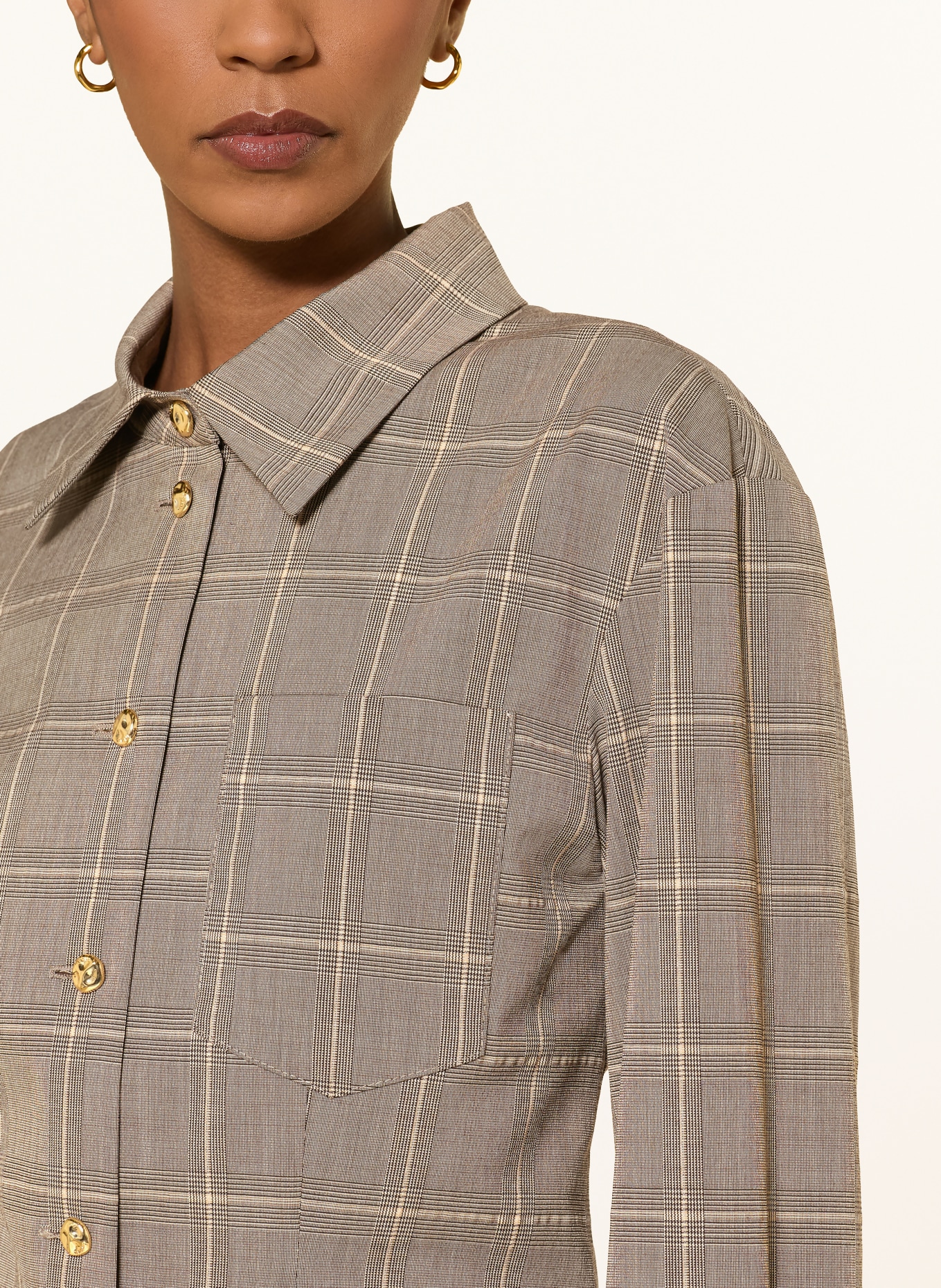 RIANI chemise: TAUPE / CHAMEAU / MARRON