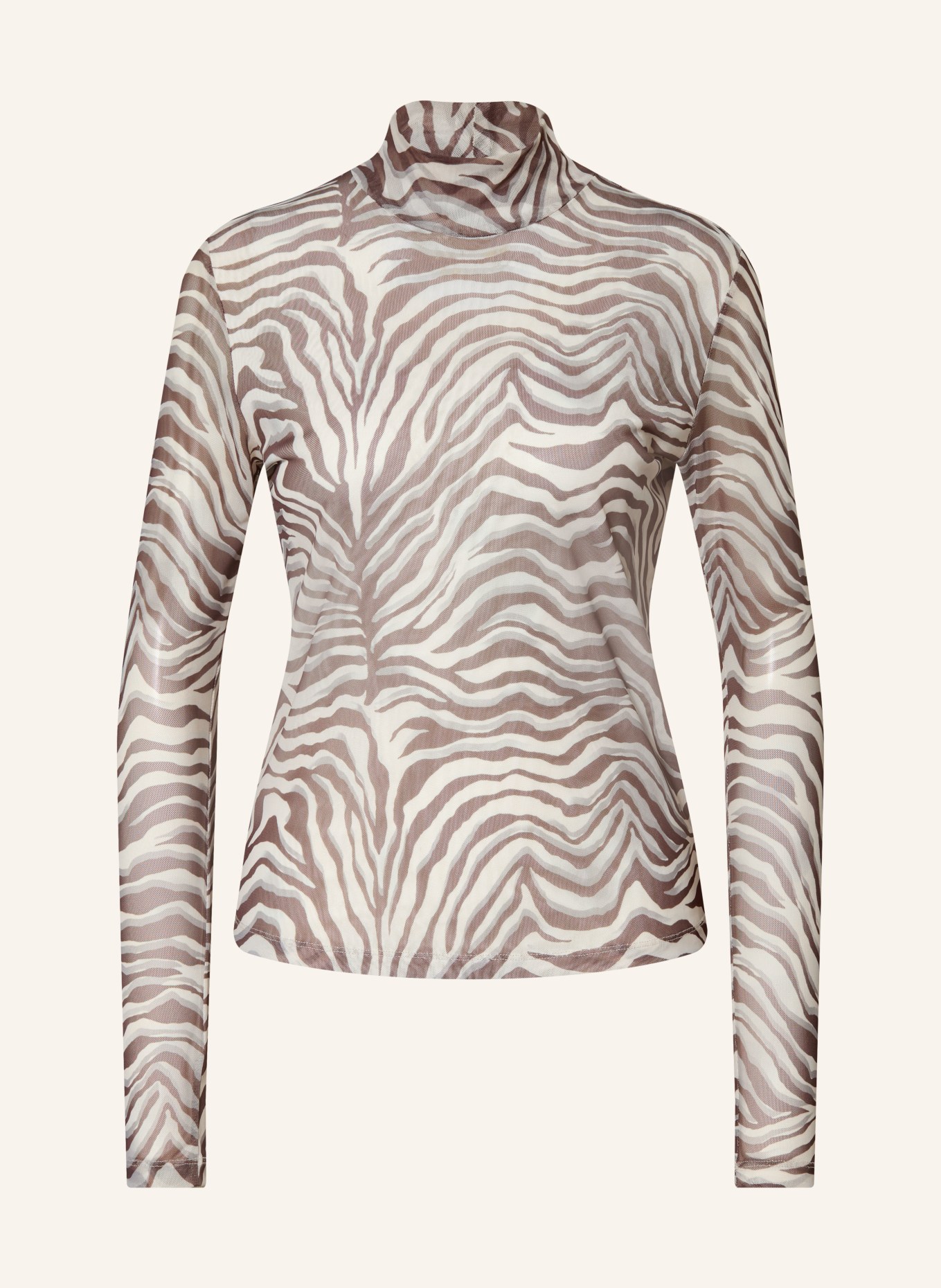 RIANI T-shirt à manches longues en maille: TAUPE / ÉCRU / GRIS
