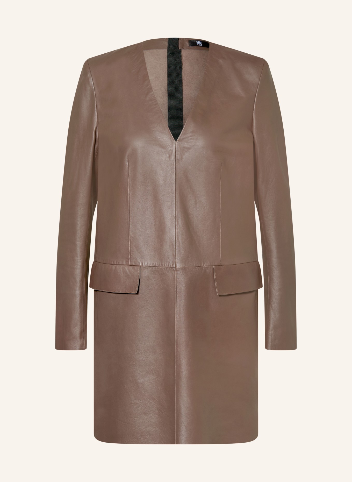 RIANI Lederkleid: BRAUN
