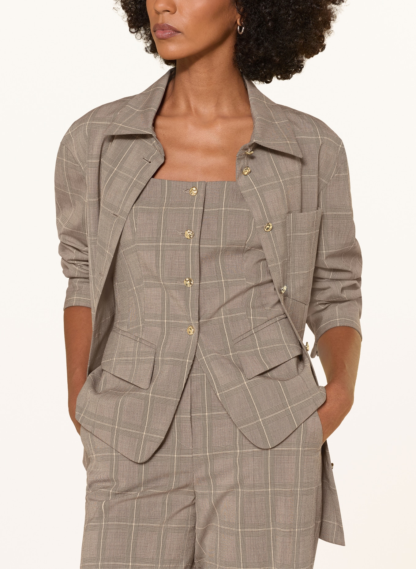 RIANI Blazer vest: TAUPE / CAMEL / BROWN