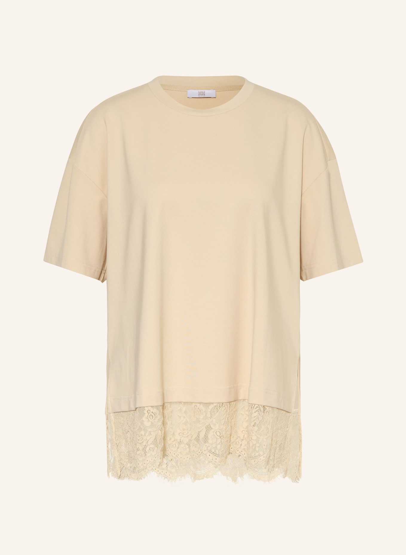 RIANI T-Shirt mit Spitze: BEIGE