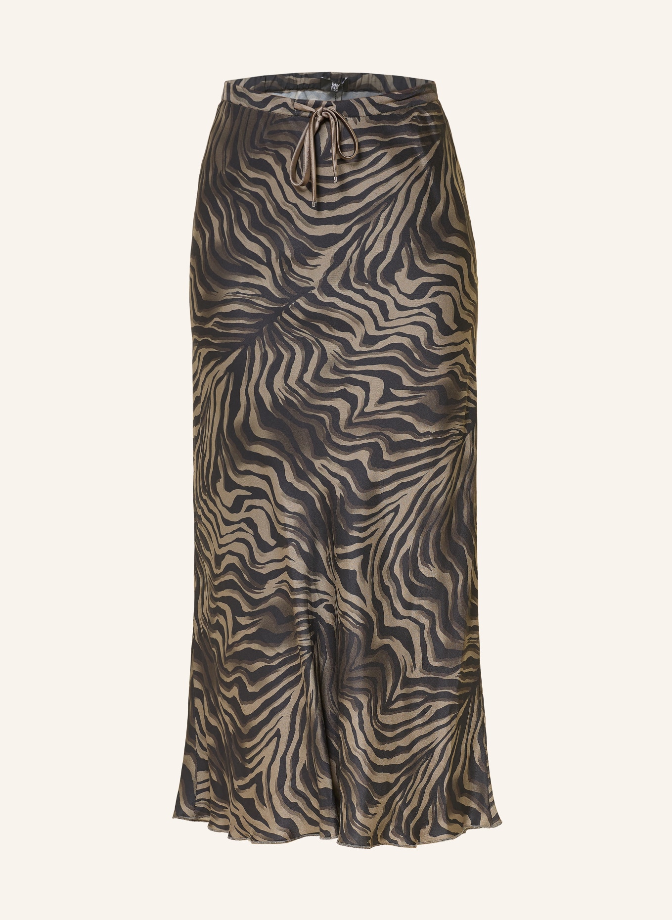 RIANI Satin skirt: TAUPE / BLACK