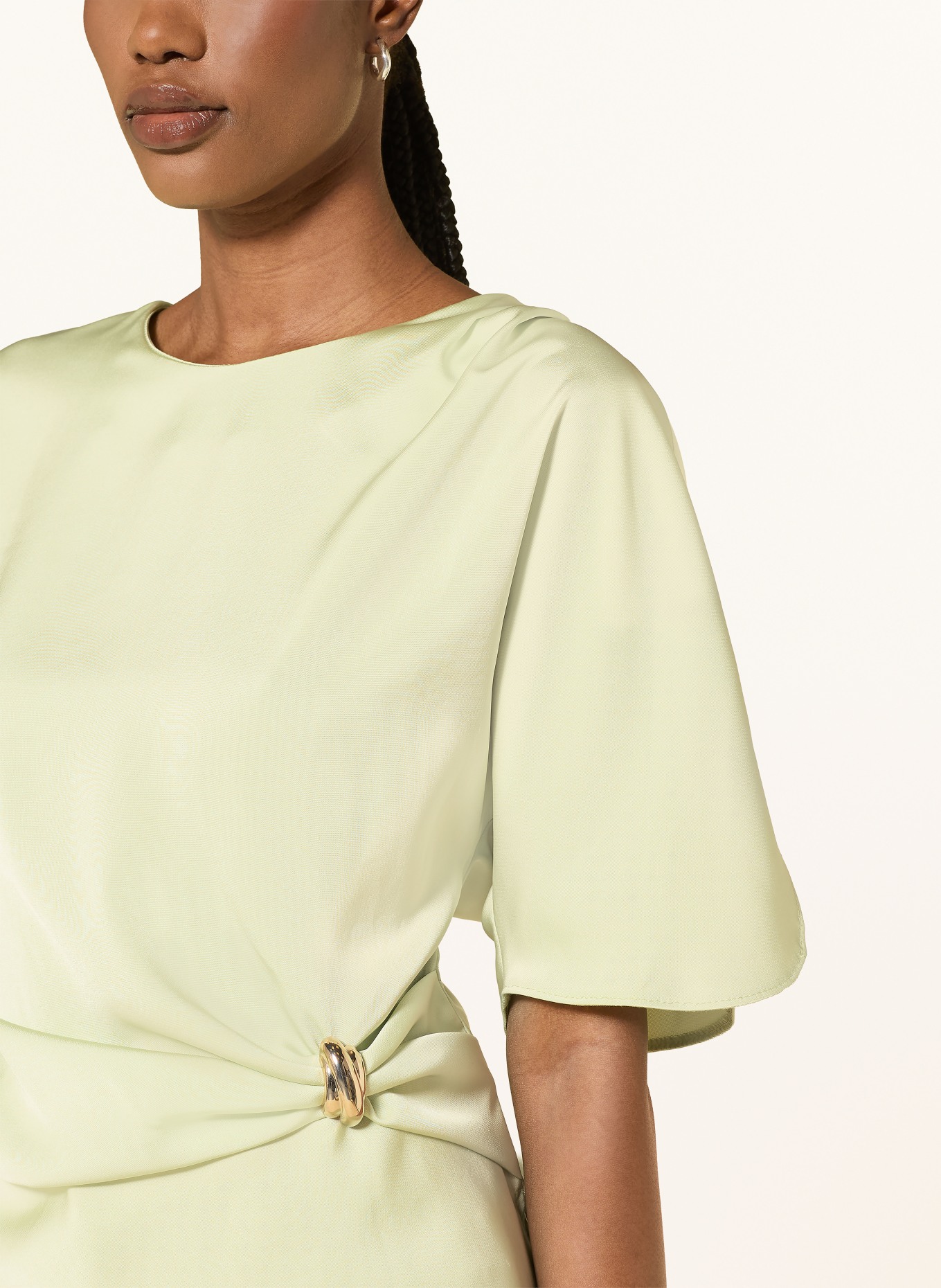 RIANI Blusenshirt aus Satin: HELLGRÜN