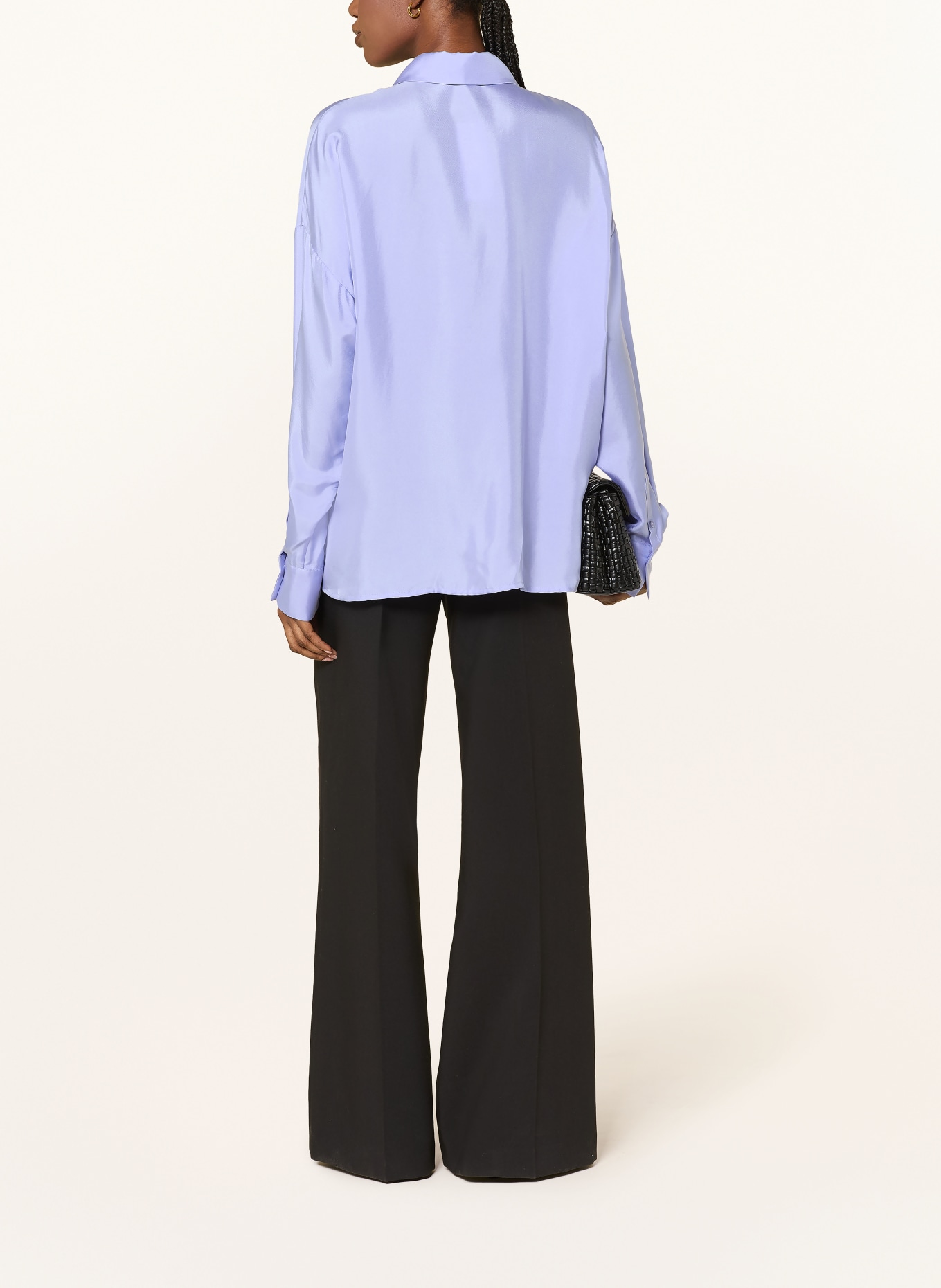 RIANI Hemdbluse aus Seide: BLAU