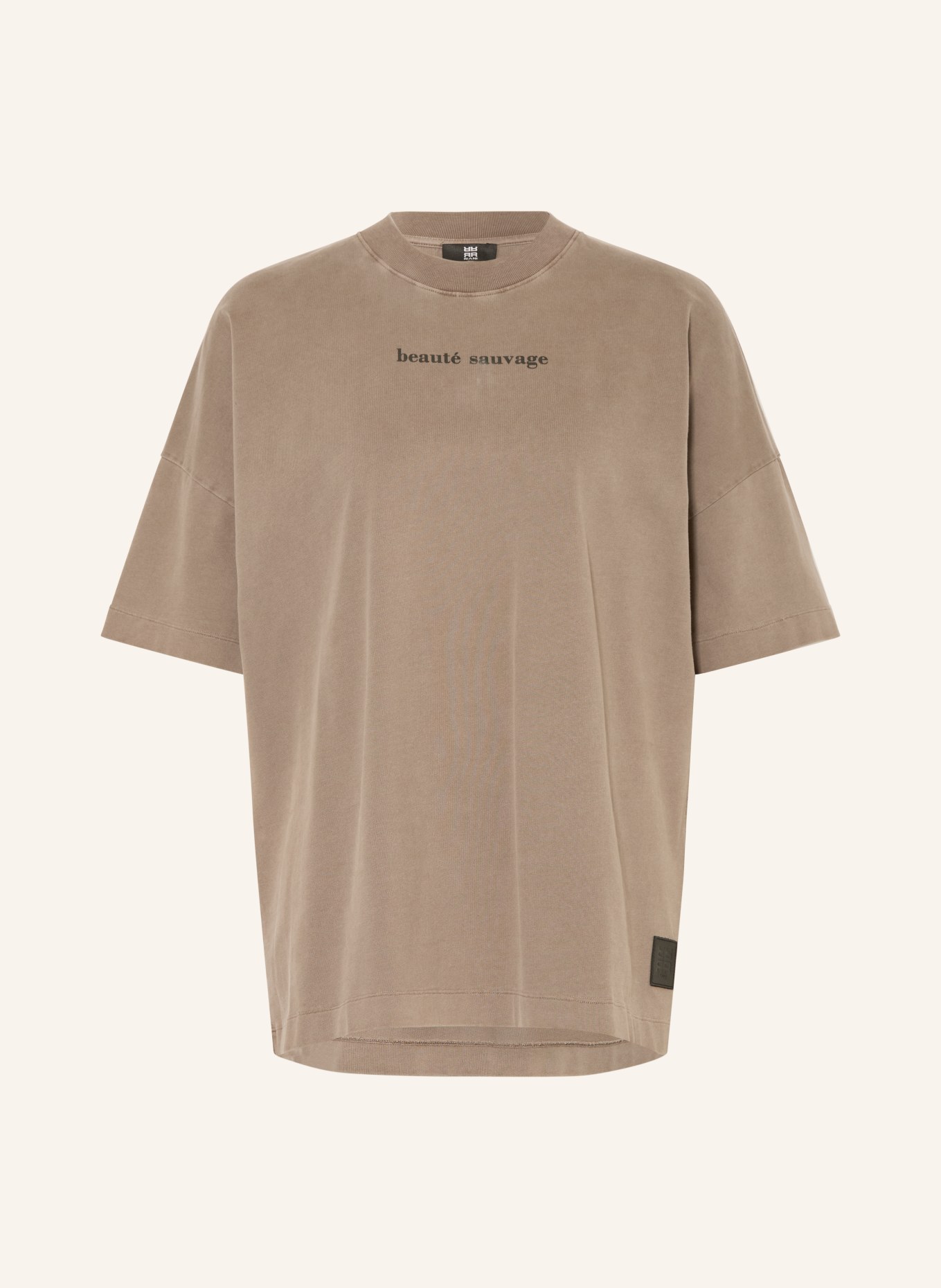 RIANI T-Shirt: KHAKI / DUNKELGRAU