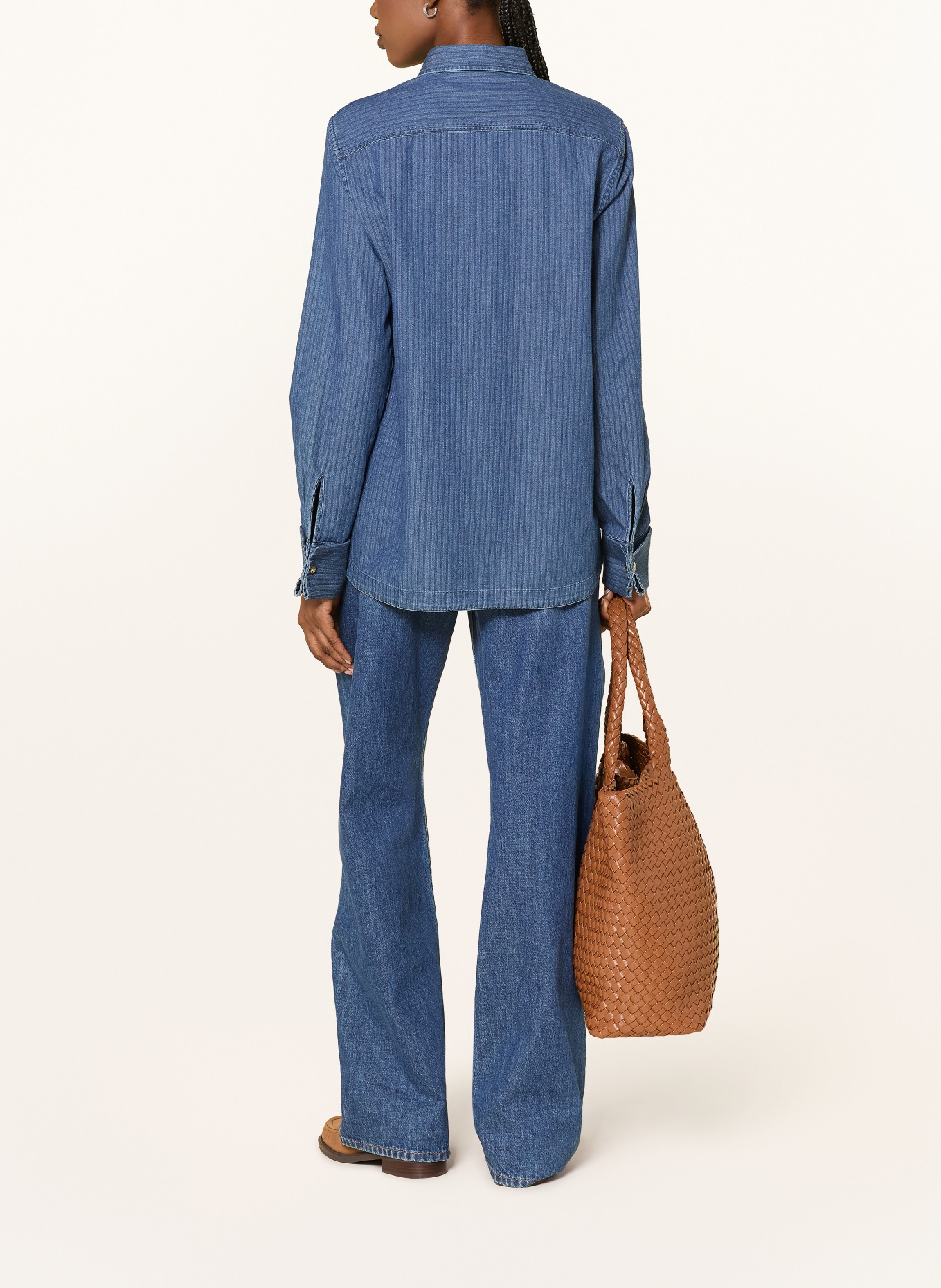 RIANI Jeansbluse: DUNKELBLAU / BLAU