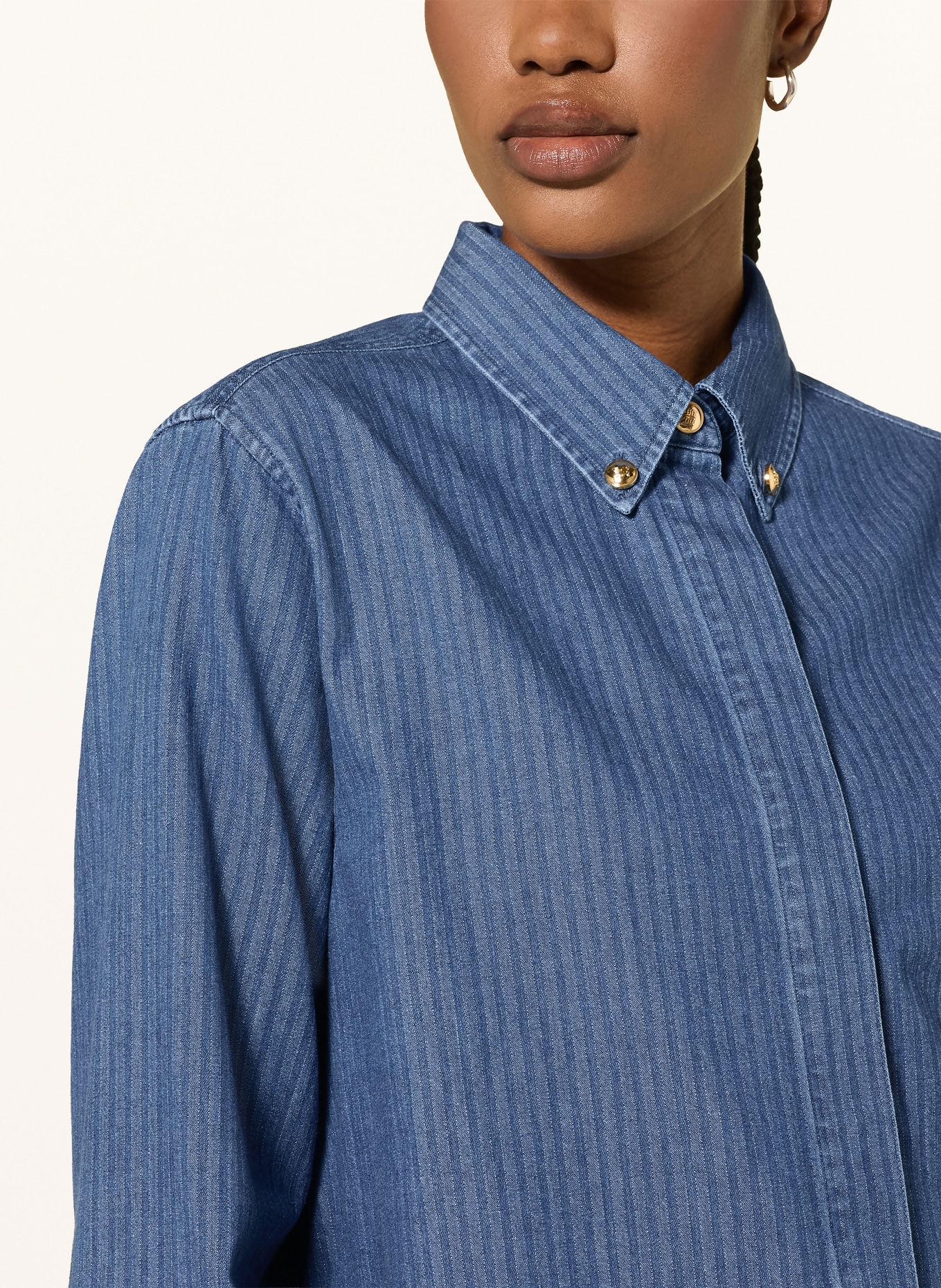 RIANI Jeansbluse: DUNKELBLAU / BLAU