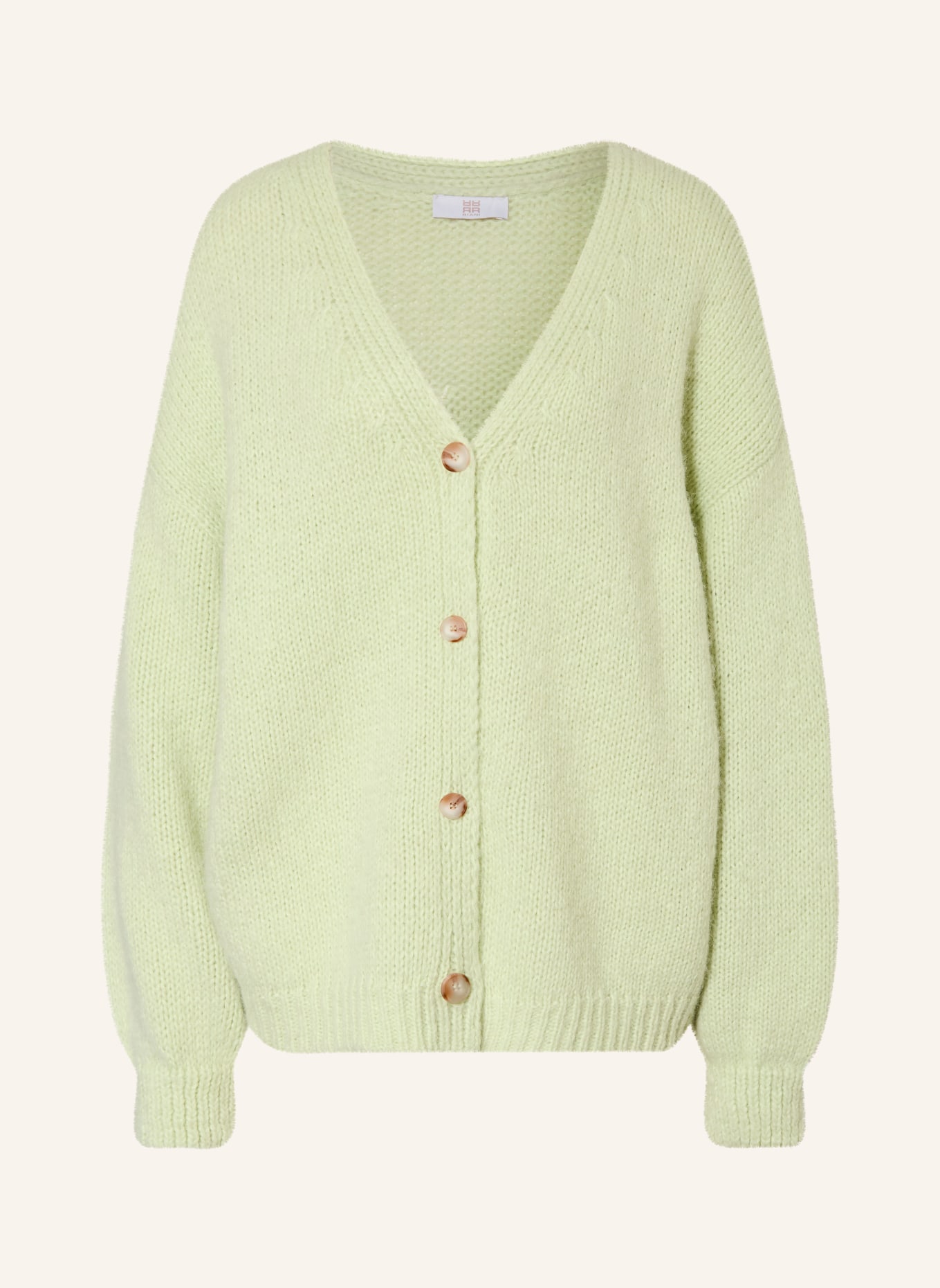 RIANI Strickjacke mit Alpaka: HELLGRÜN