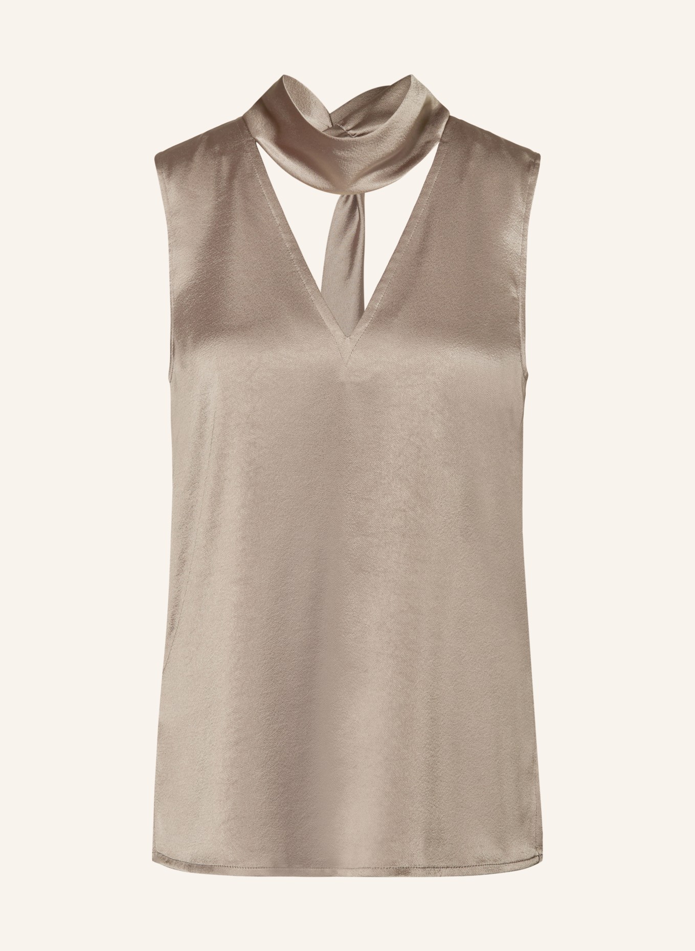 RIANI Satintop mit Schluppe: TAUPE
