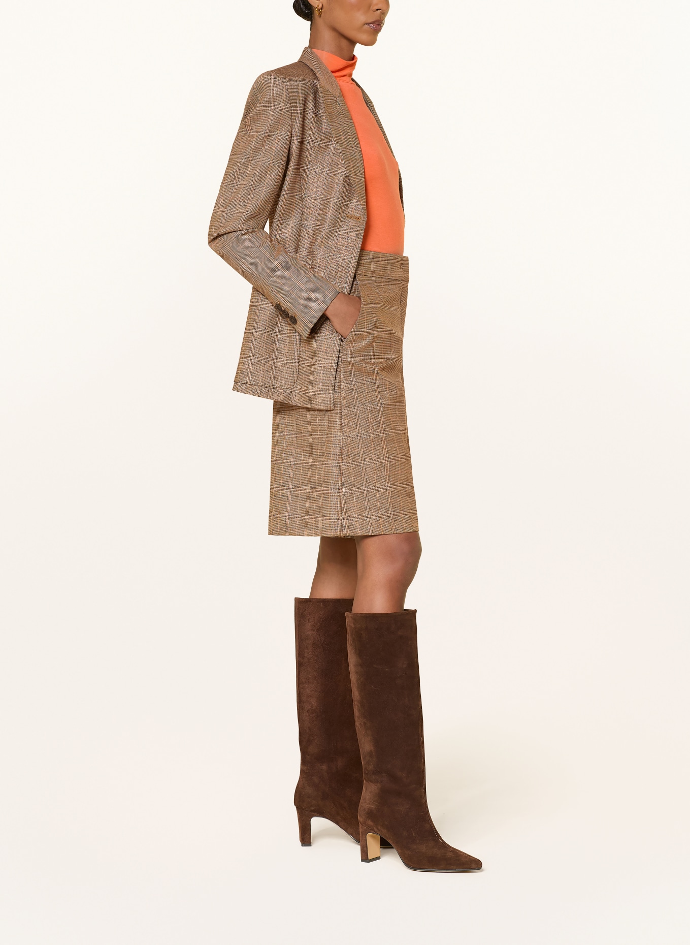 RIANI Bermuda avec des fils pailletés: MARRON / BEIGE