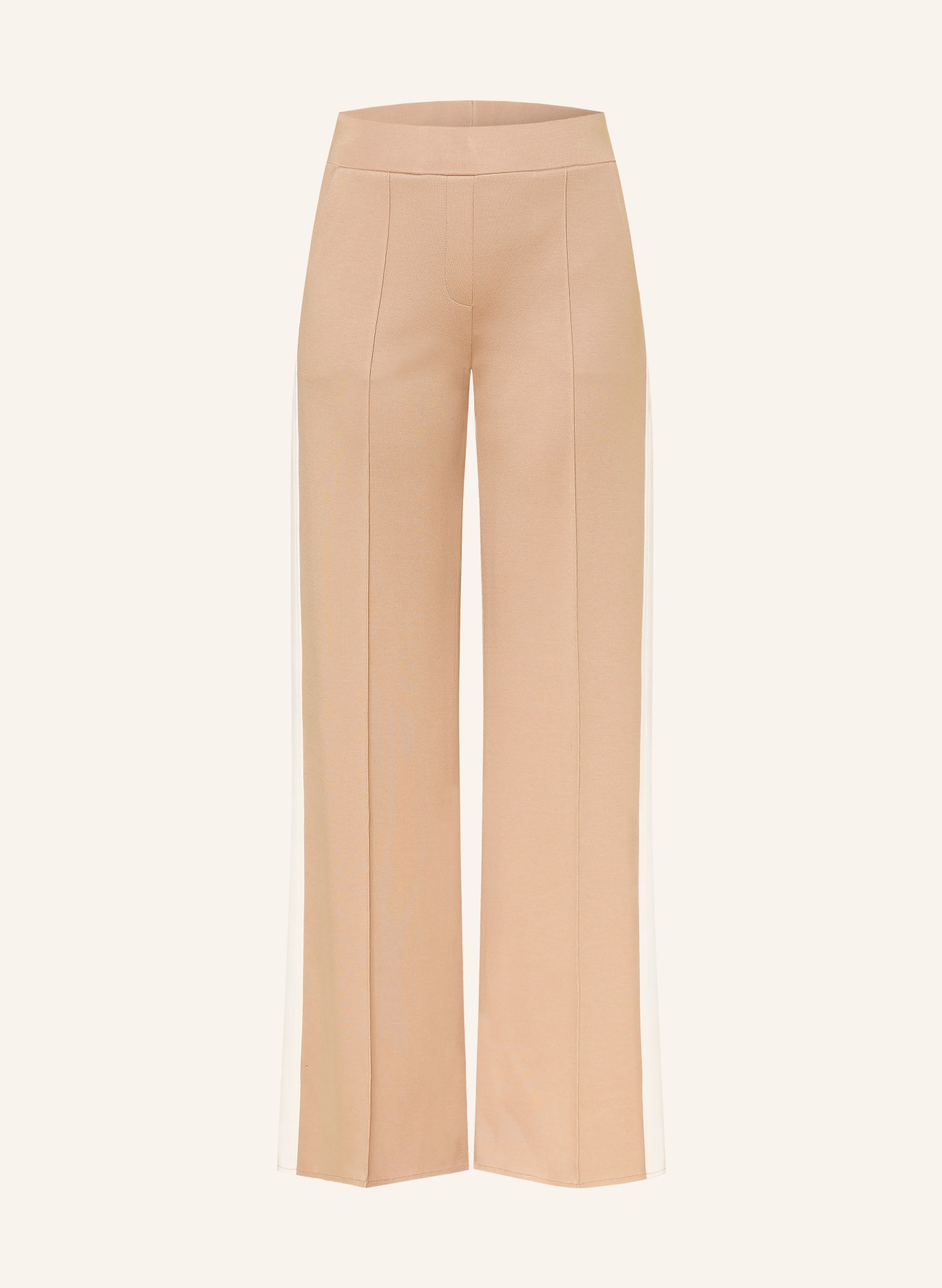 RIANI Hose mit Galonstreifen: CAMEL / WEISS