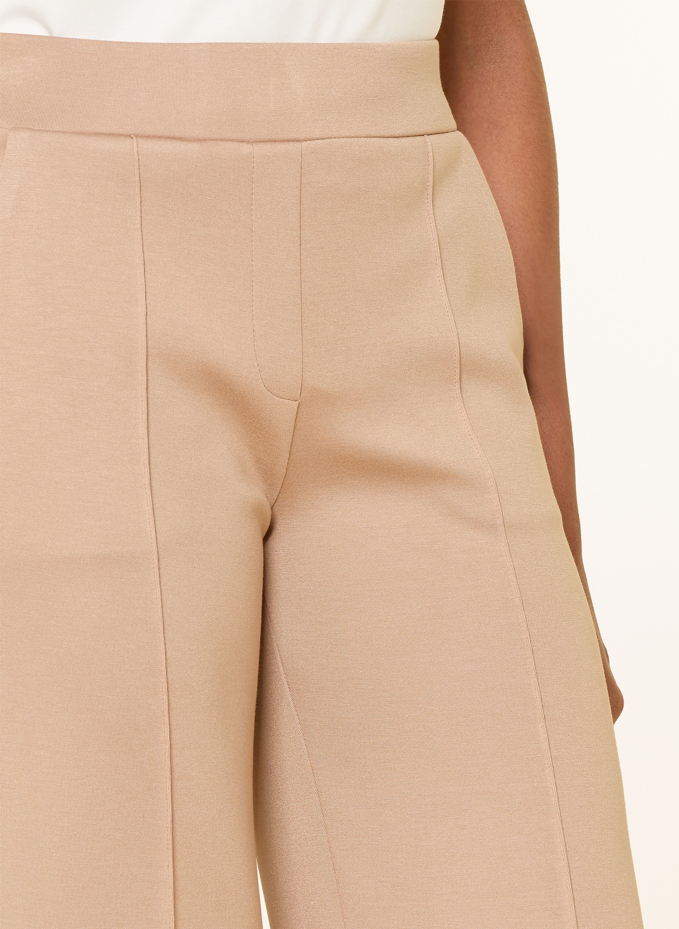 RIANI Hose mit Galonstreifen: CAMEL / WEISS