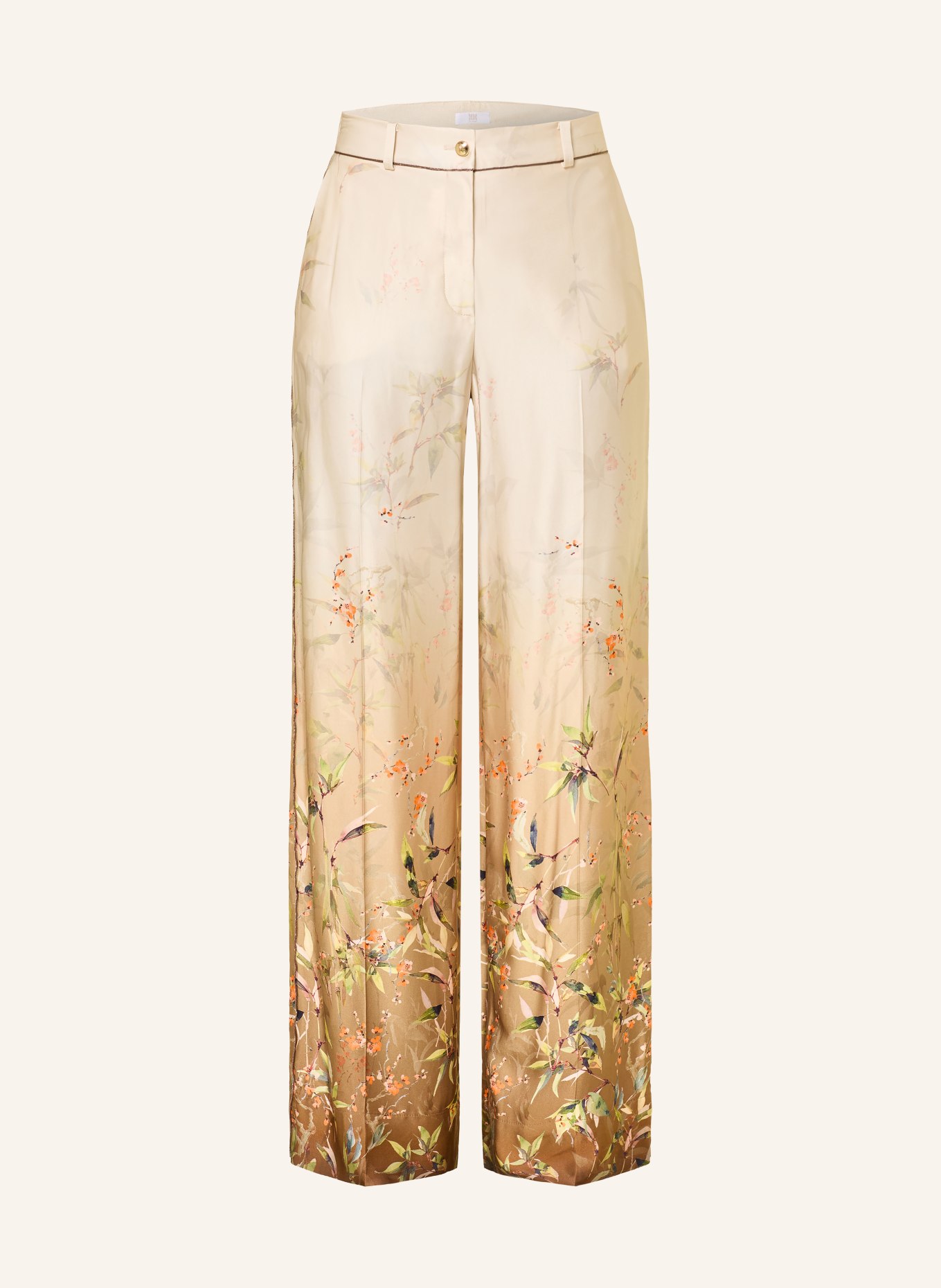 RIANI Hose: CREME / ORANGE / HELLGRÜN