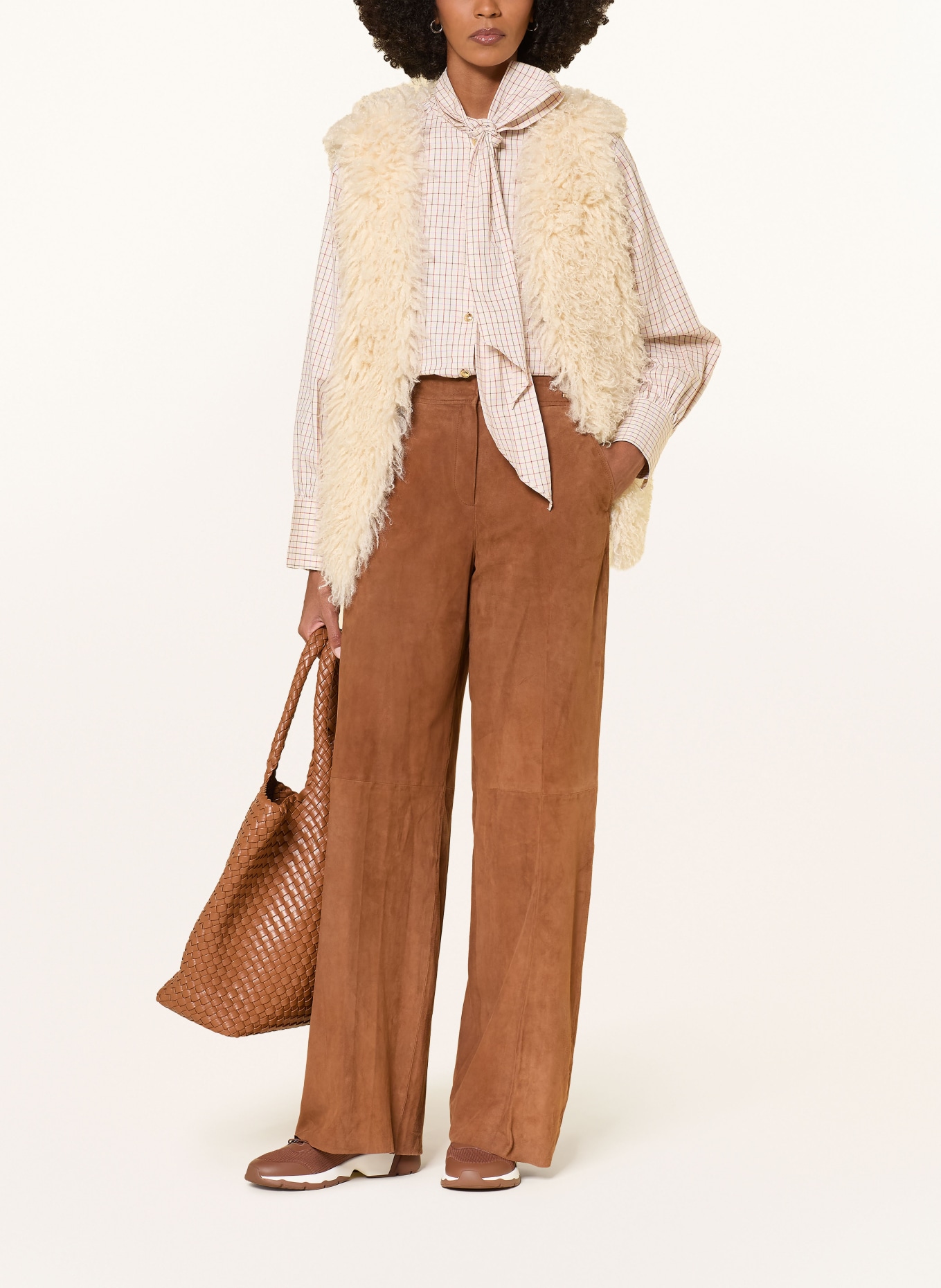 RIANI Lederhose: COGNAC