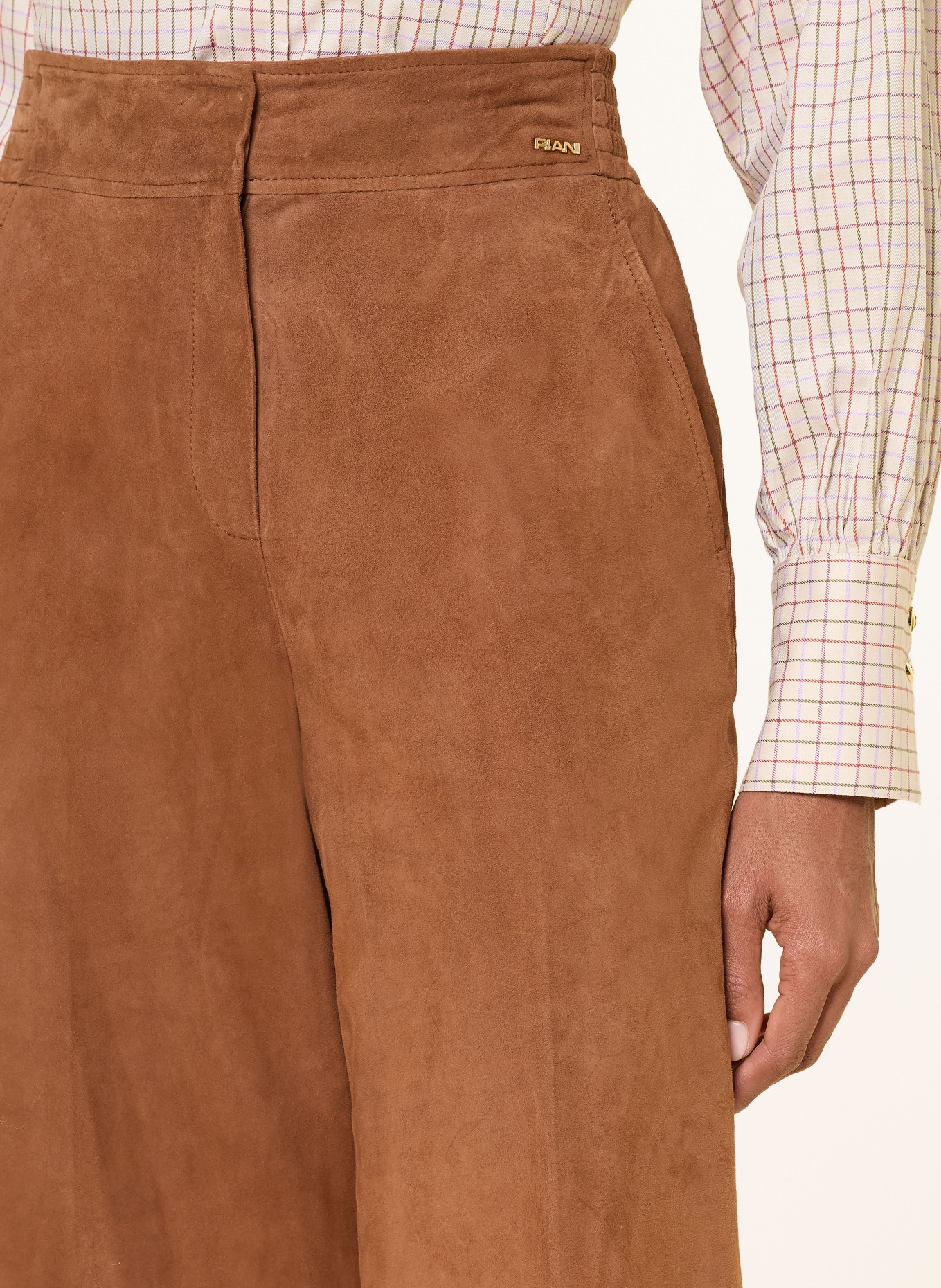 RIANI Lederhose: COGNAC
