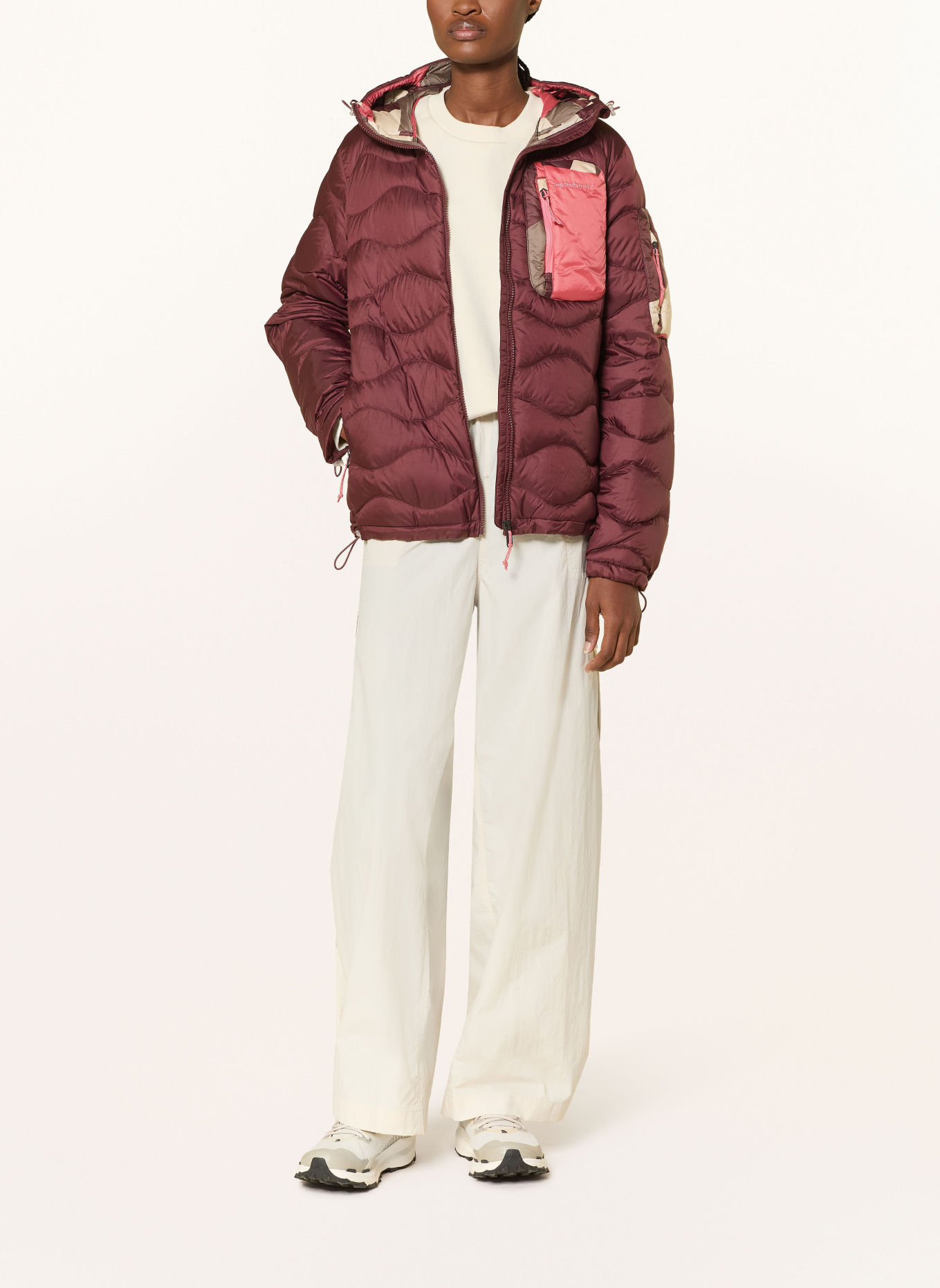 Peak Performance Daunenjacke HELIUM AOP UTILITY: DUNKELROT / TAUPE / HELLROT