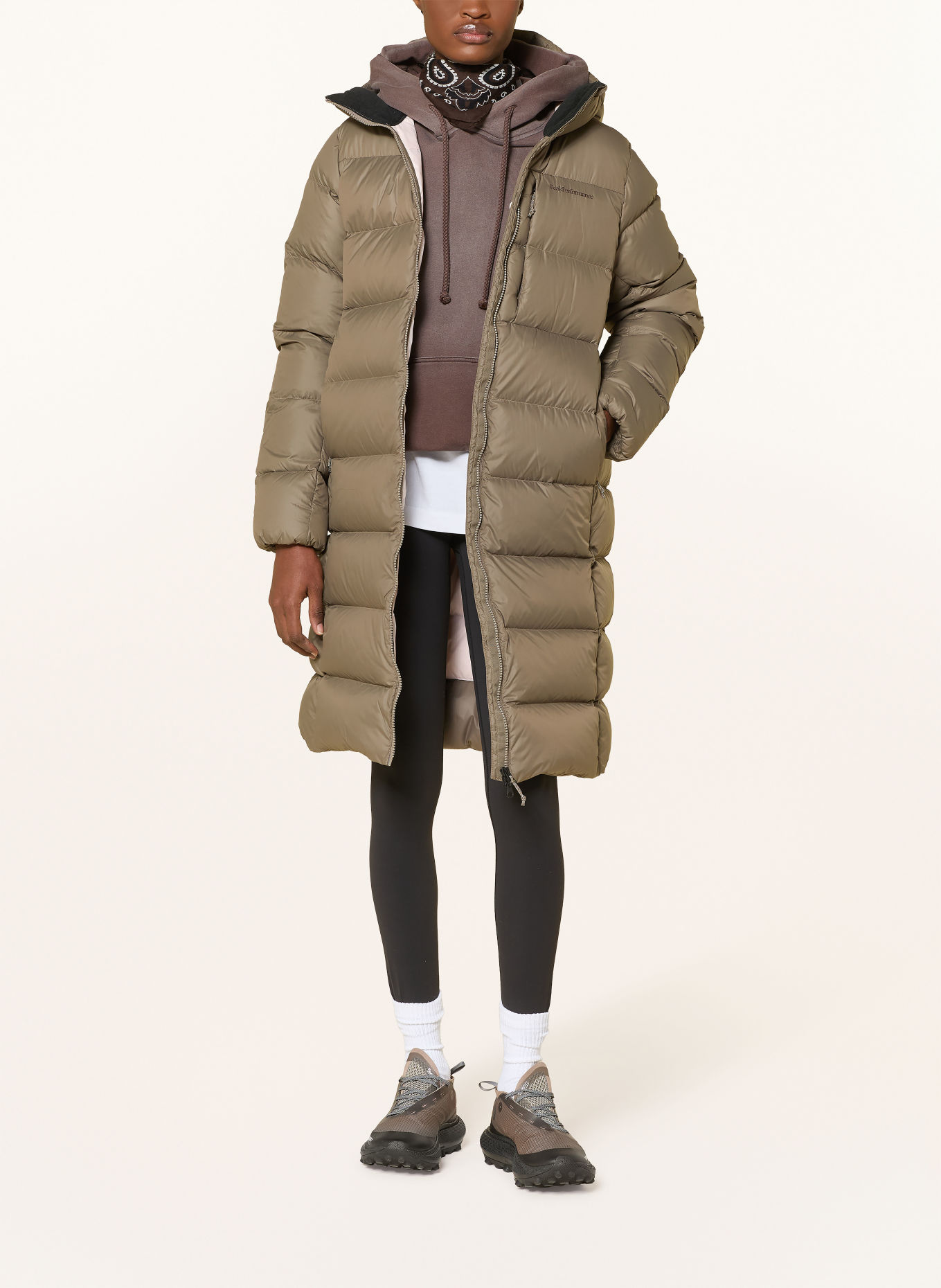 Peak Performance Donsmantel FROST: TAUPE