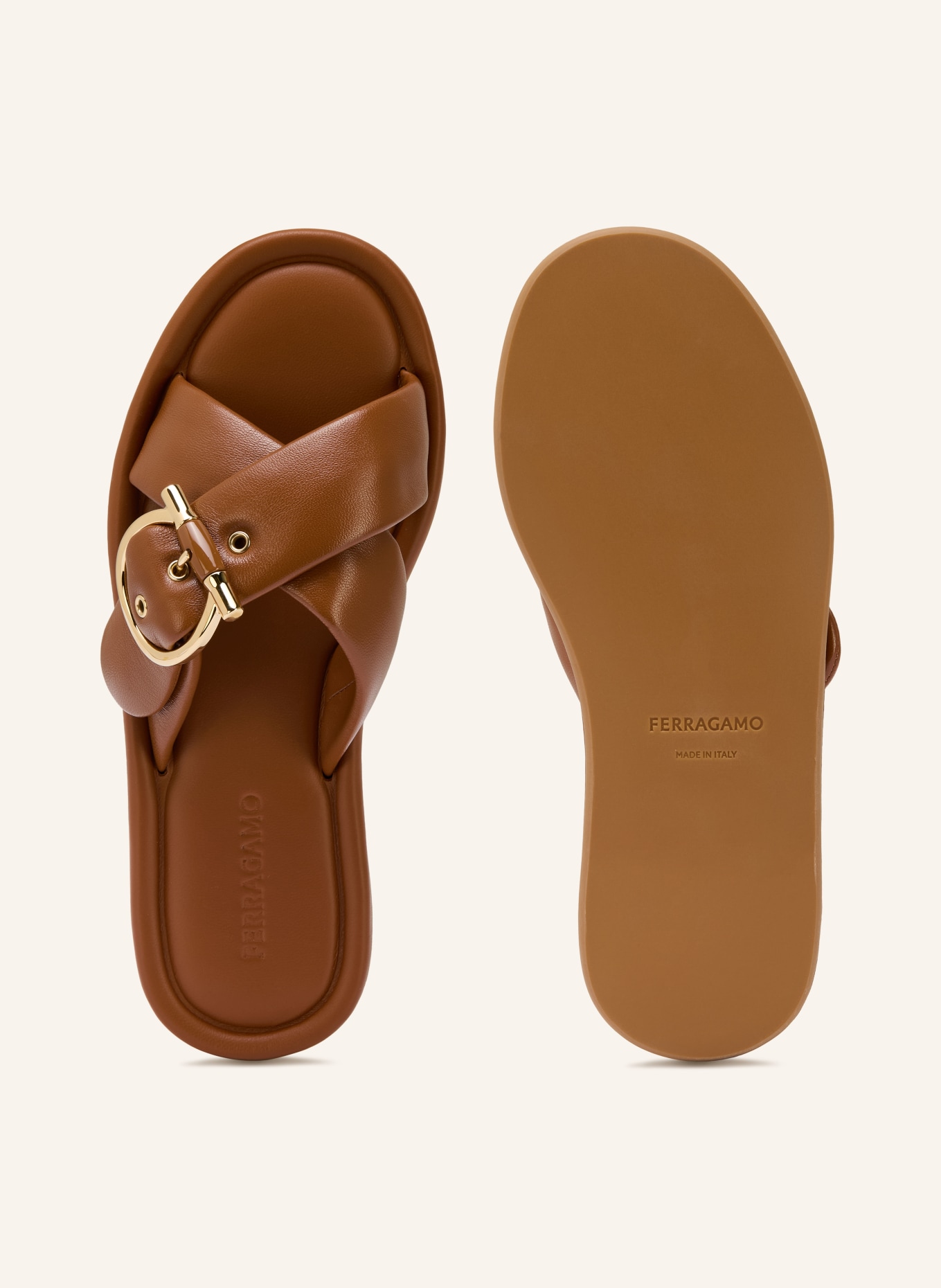 FERRAGAMO Mules ELYZIA: BRUIN