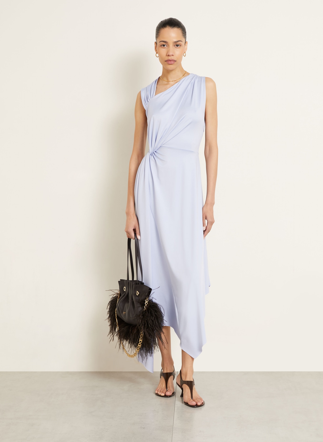 FERRAGAMO Geantă de mână SOFT BAG: MARO ÎNCHIS / AUR
