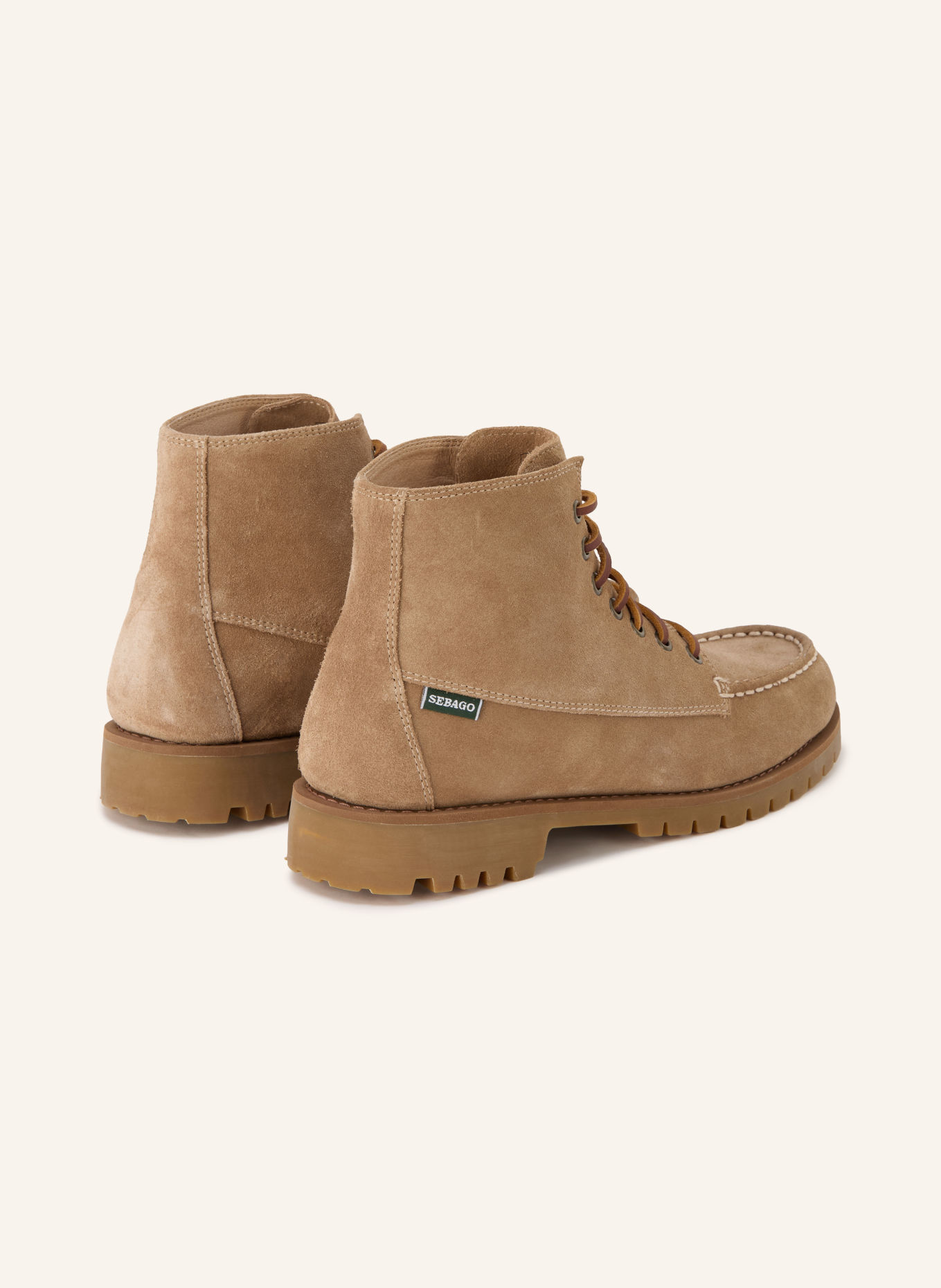 SEBAGO PARKER Lace-Up Boots: BEIGE
