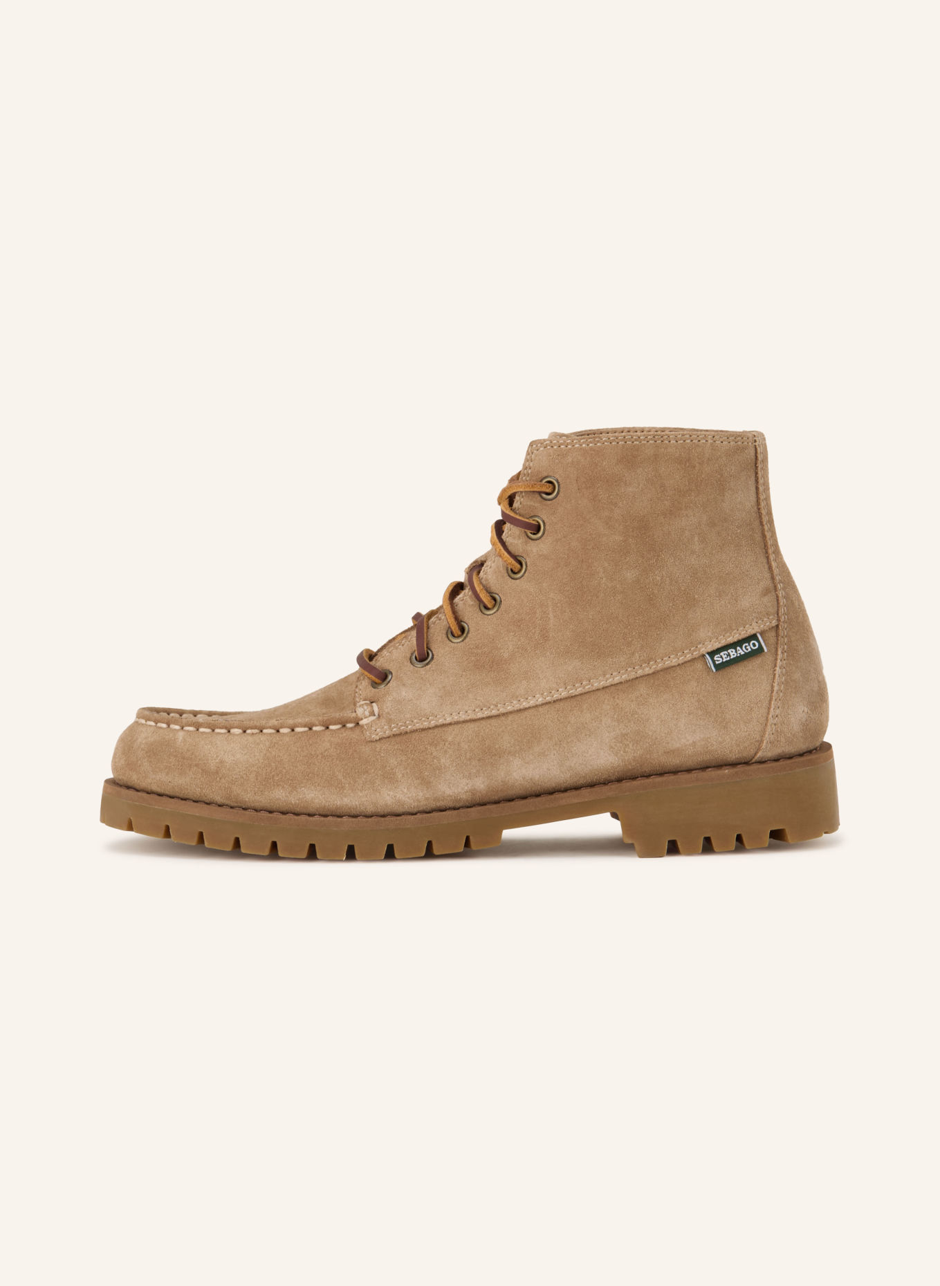 SEBAGO PARKER Lace-Up Boots: BEIGE