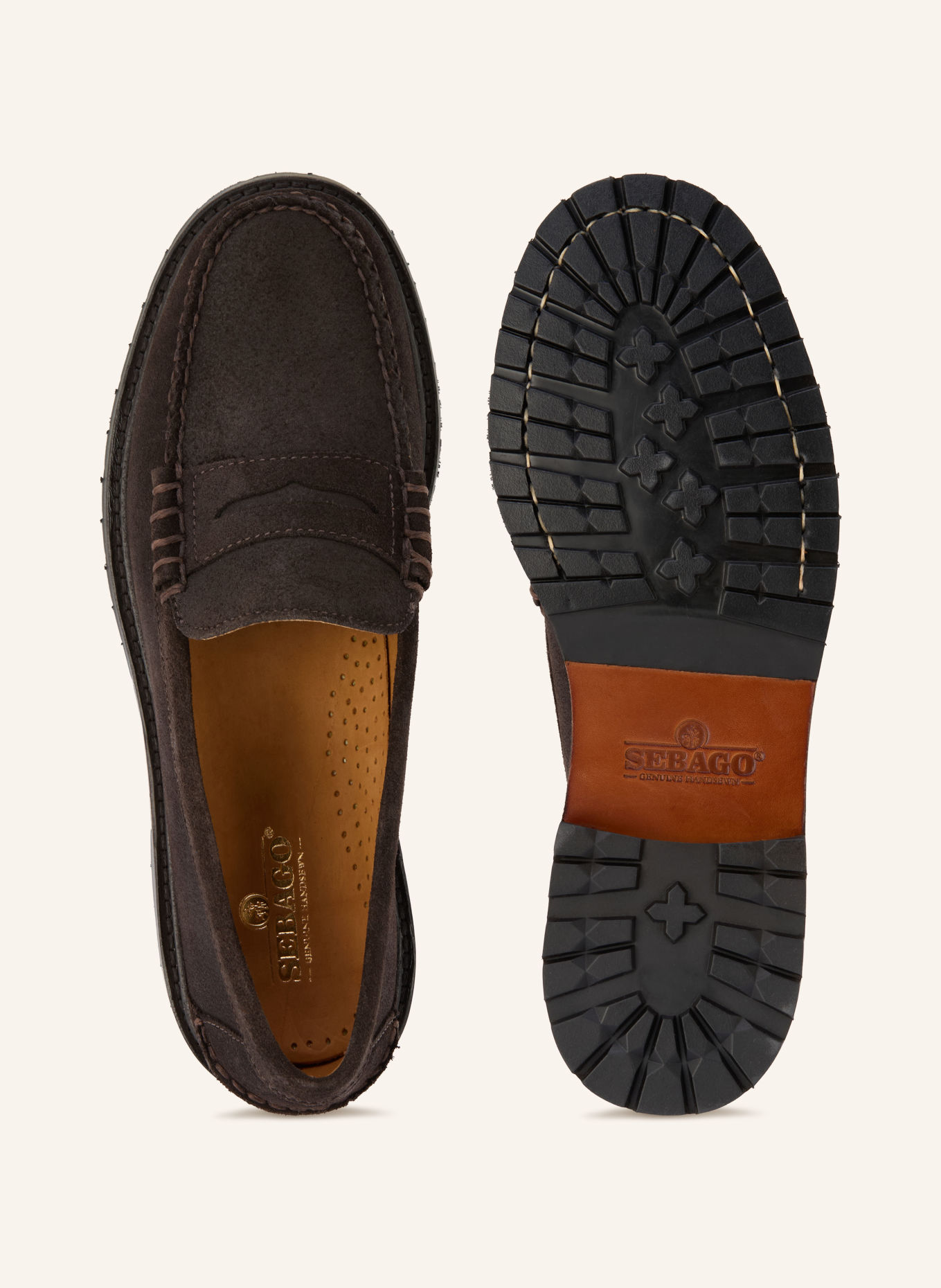 SEBAGO DAWSON Penny Loafers: DARK BROWN