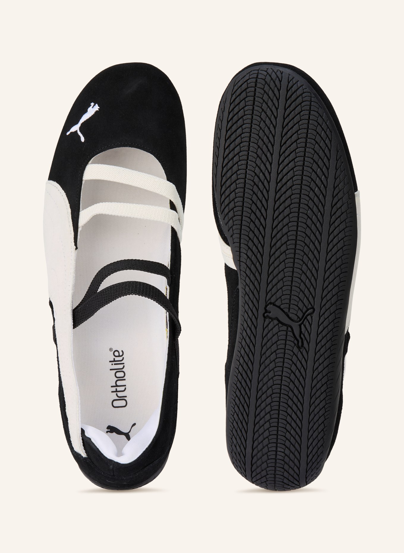 PUMA SPEEDCAT ballerina flats: BLACK / WHITE