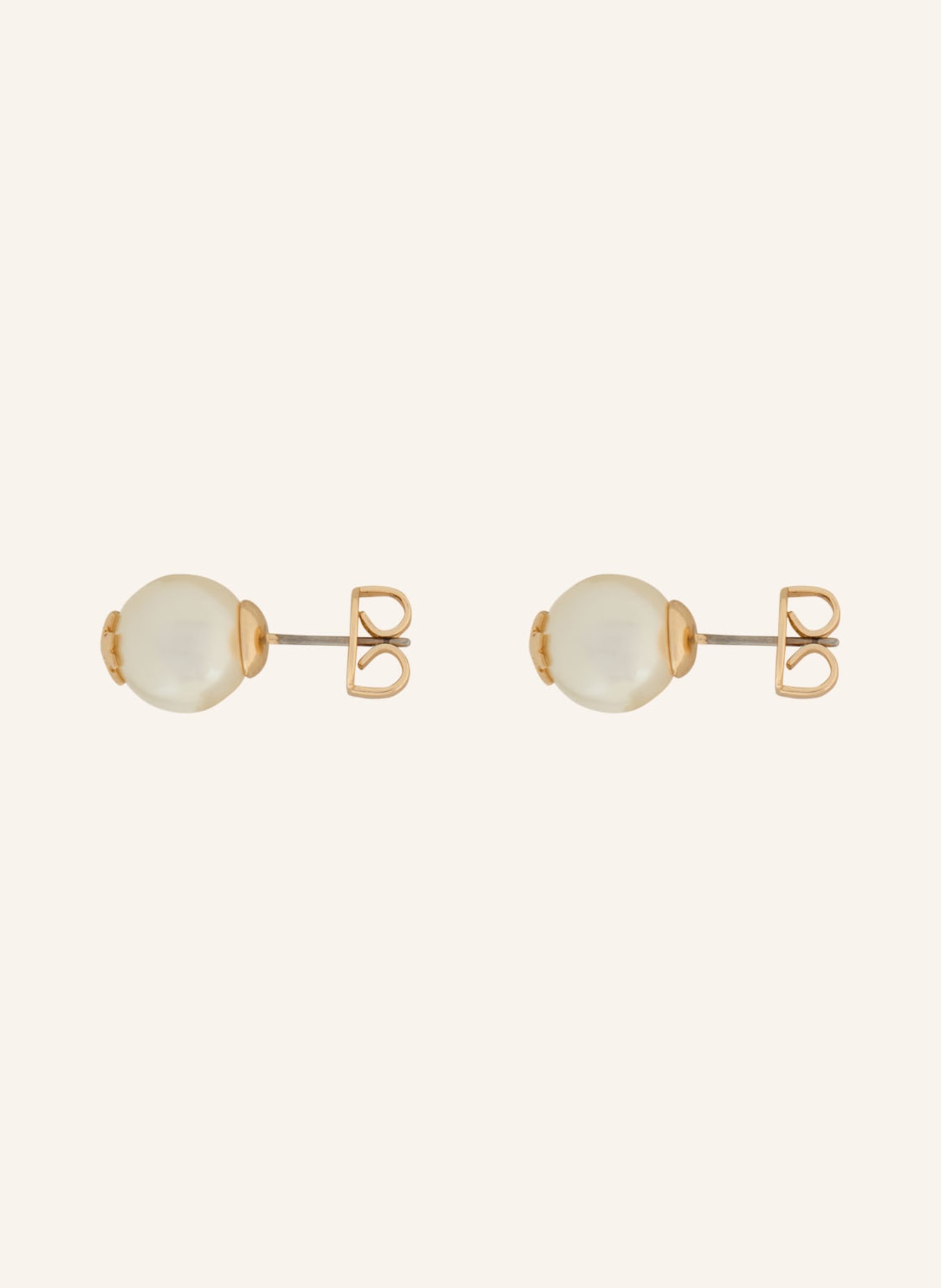 TORY BURCH MOONDANCE stud earrings: WHITE / GOLD