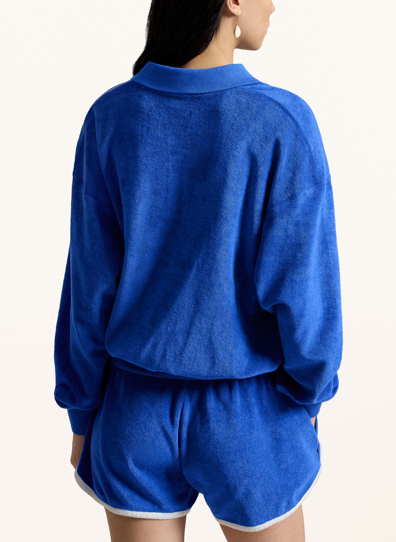 POLO RALPH LAUREN Frottee-Poloshirt: DUNKELBLAU