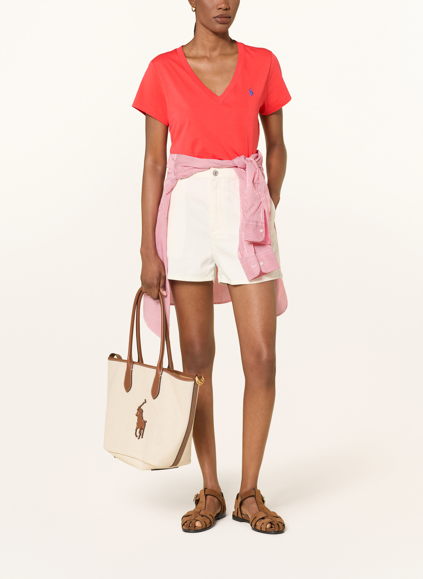 POLO RALPH LAUREN T-Shirt: ROT / DUNKELBLAU