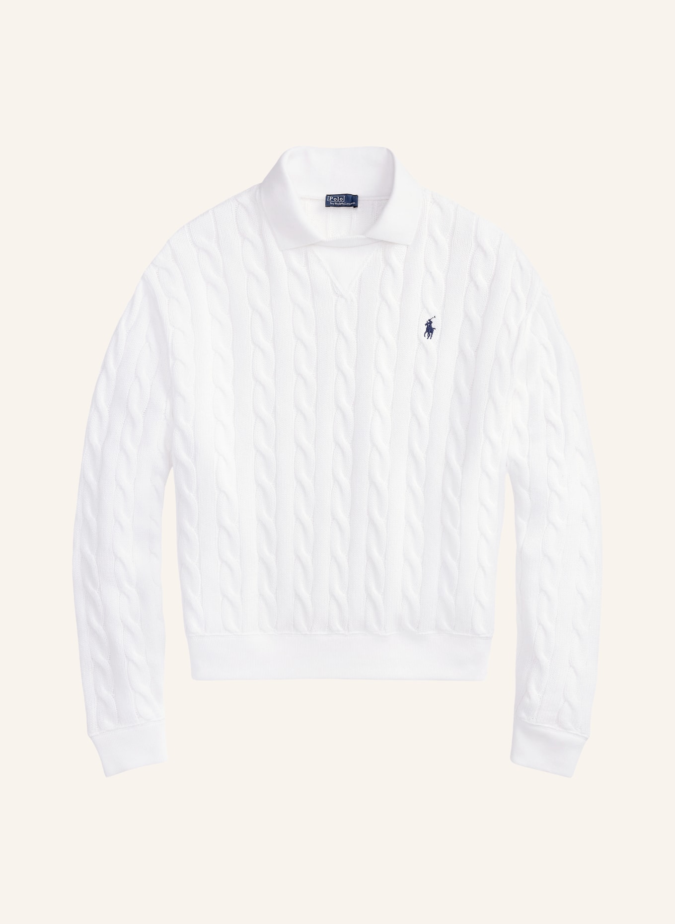 POLO RALPH LAUREN svetr: BÍLÁ