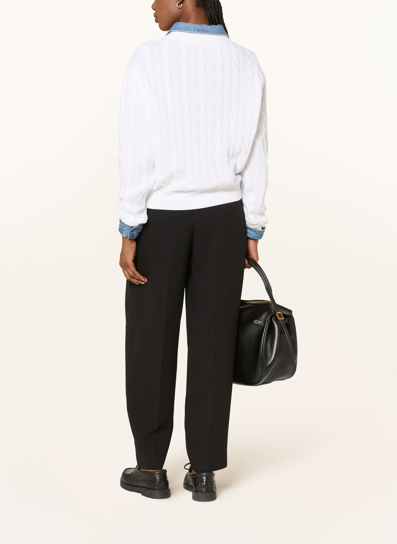 POLO RALPH LAUREN svetr: BÍLÁ