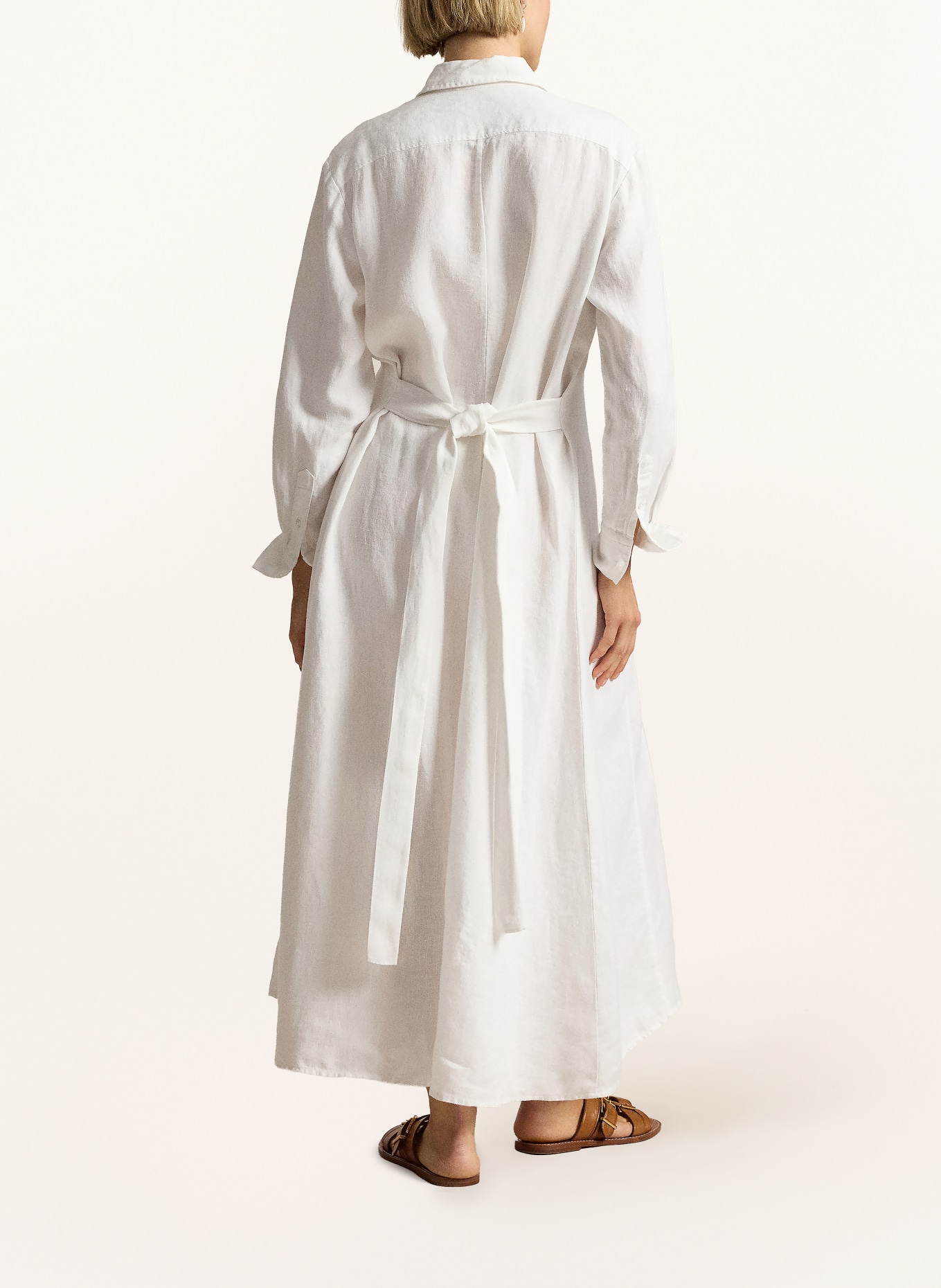 POLO RALPH LAUREN Sukienka koszulowa z lnu: BIAŁY