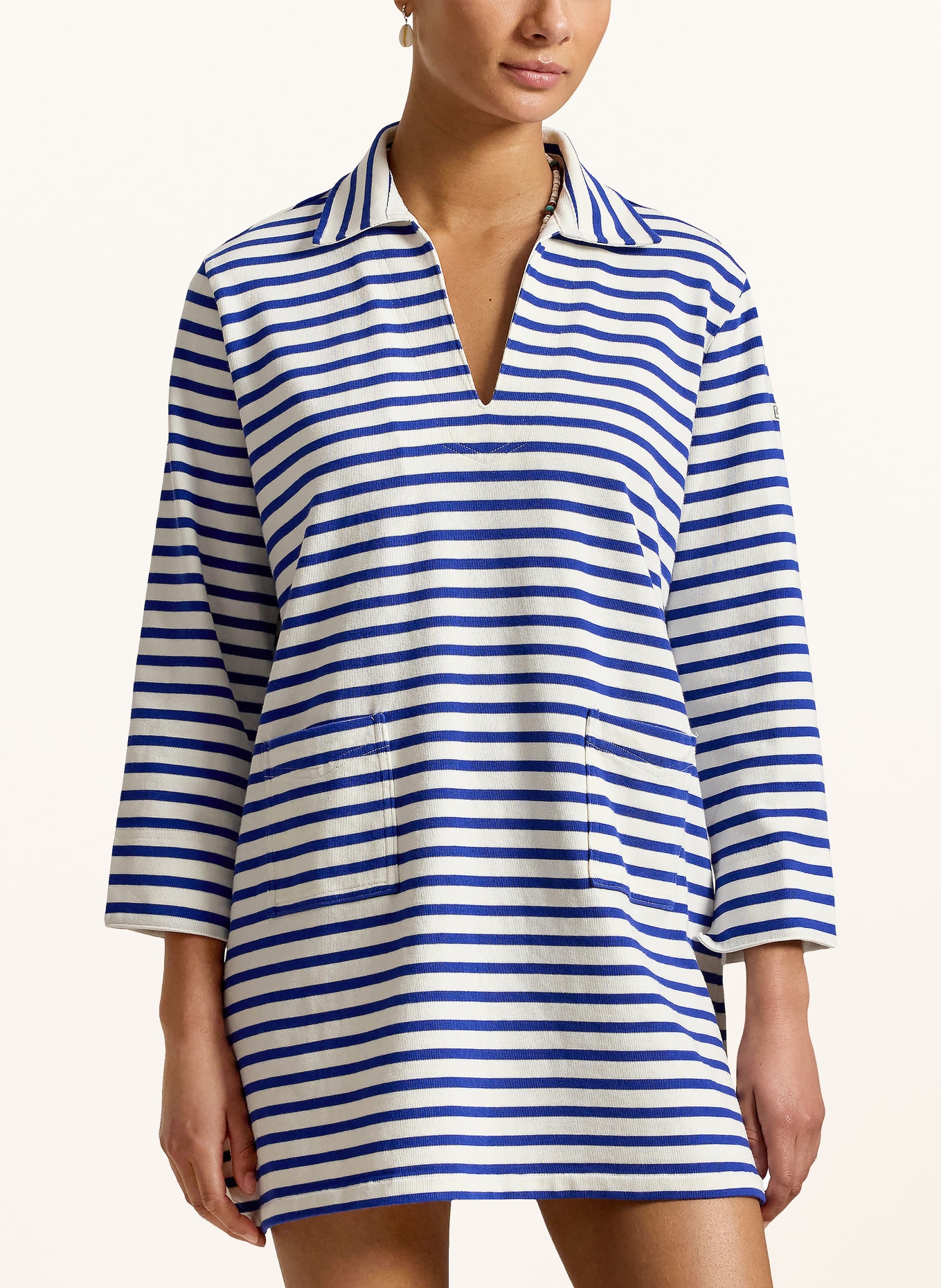 POLO RALPH LAUREN Jerseykleid: BLAU / WEISS