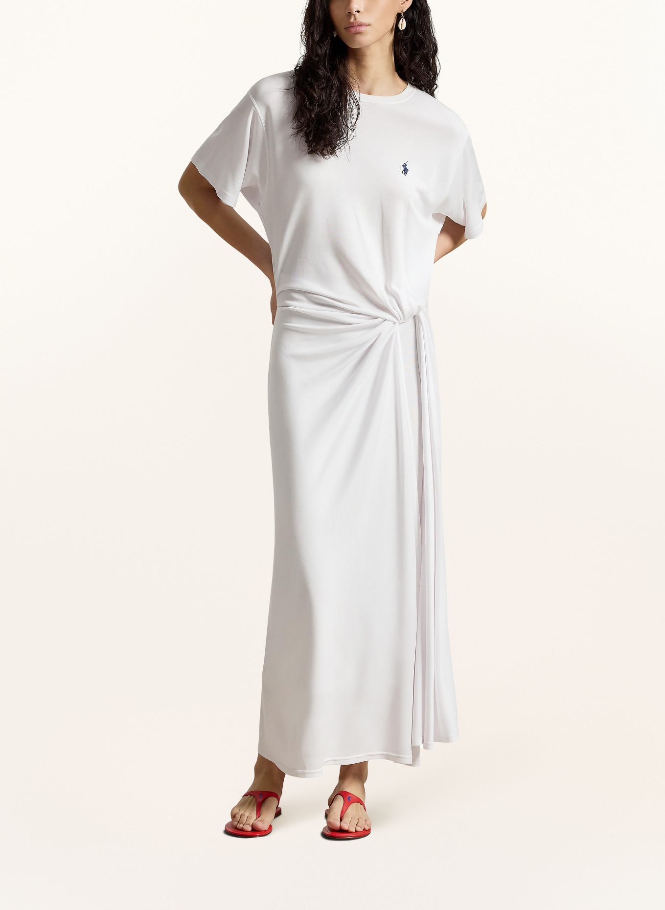 POLO RALPH LAUREN robe en jersey: BLANC