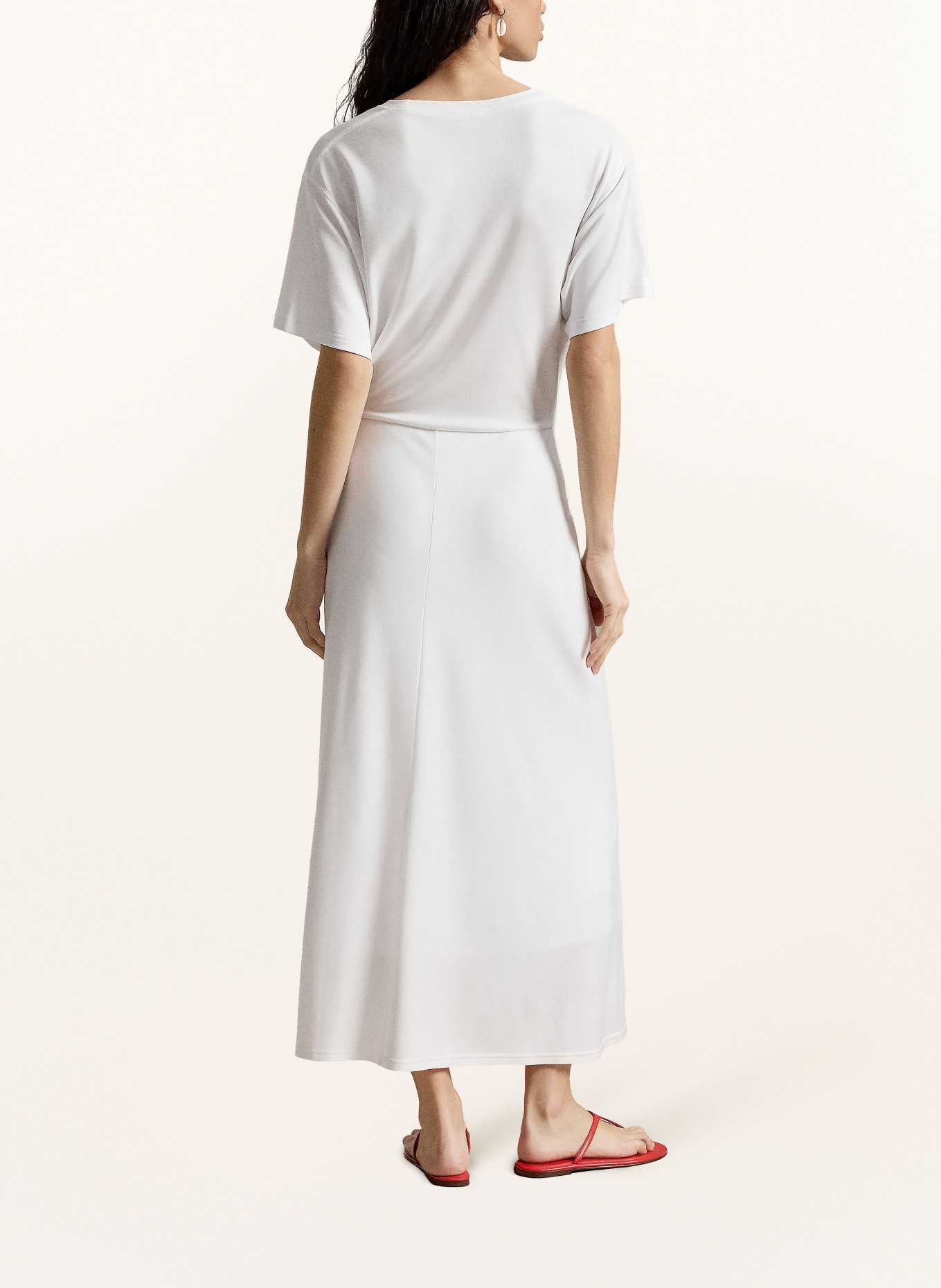 POLO RALPH LAUREN robe en jersey: BLANC