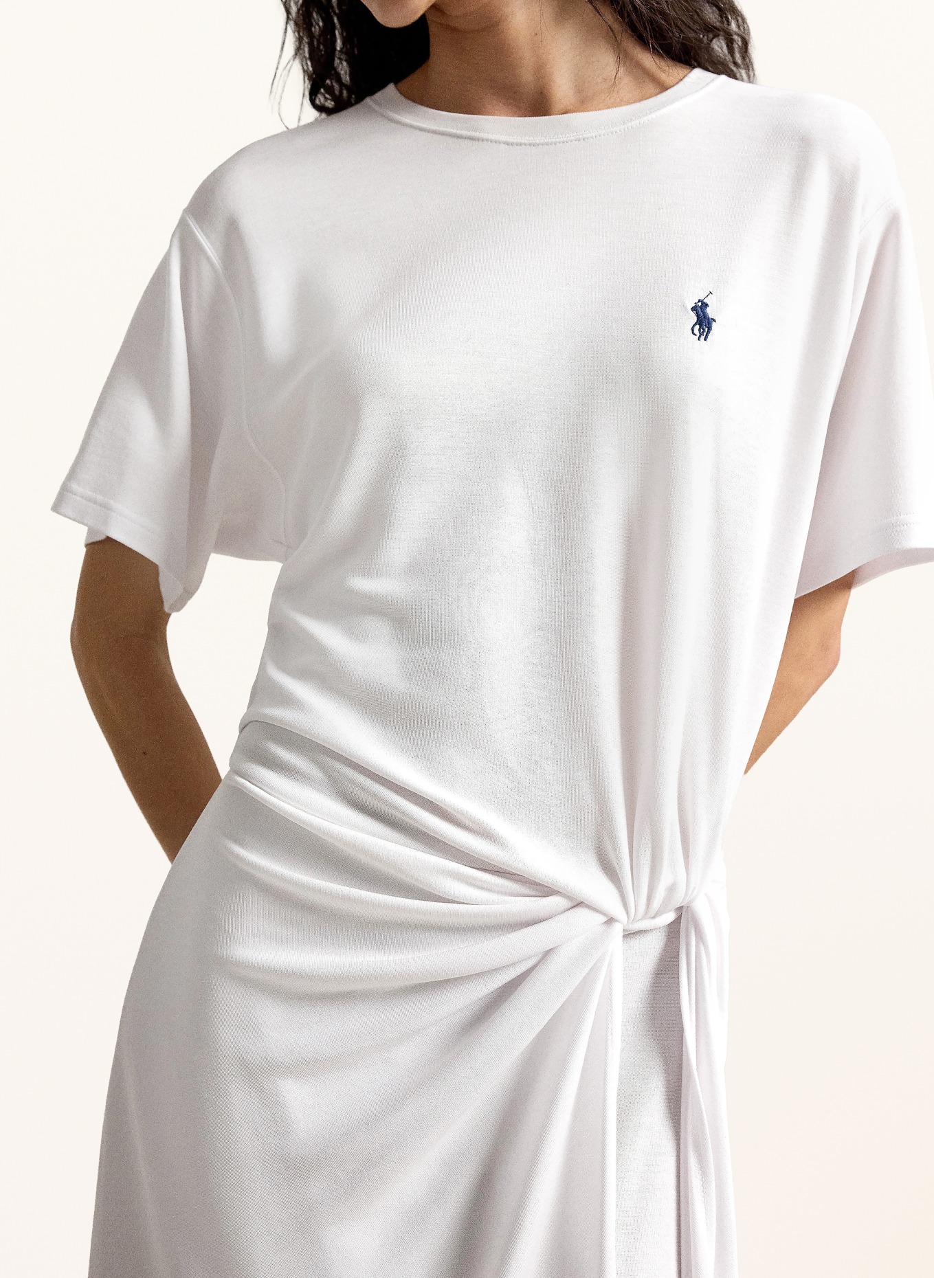 POLO RALPH LAUREN robe en jersey: BLANC
