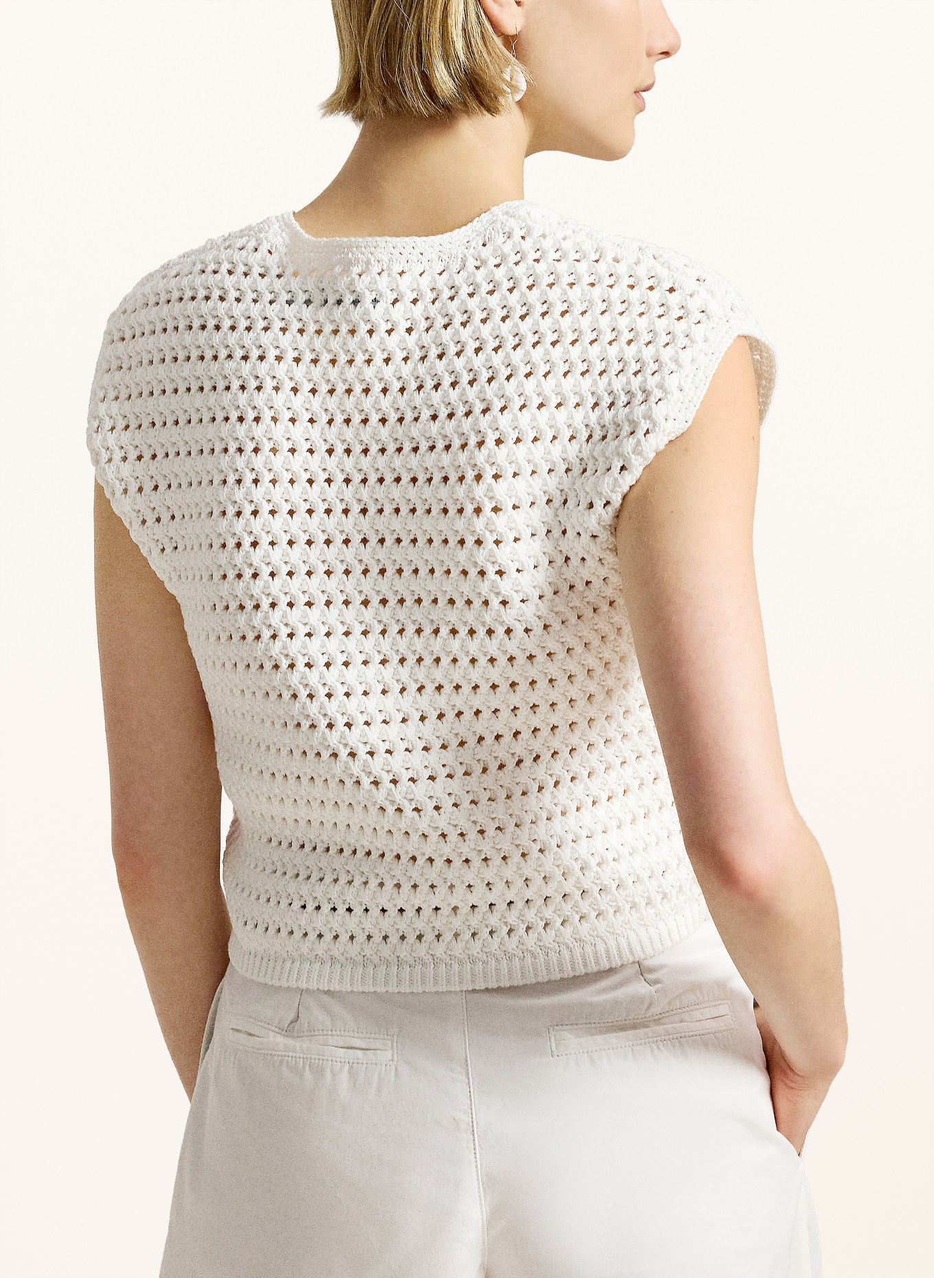 POLO RALPH LAUREN Stricktop: WEISS