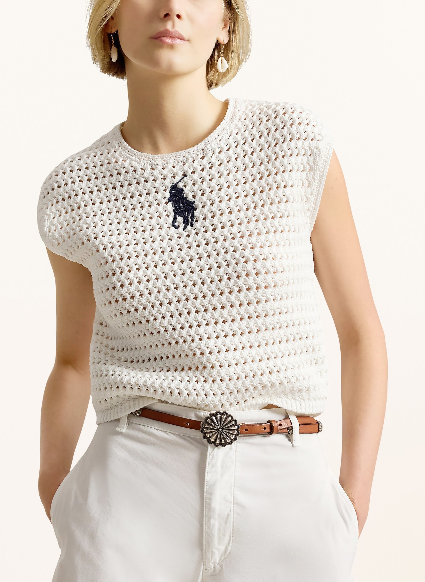 POLO RALPH LAUREN Stricktop: WEISS