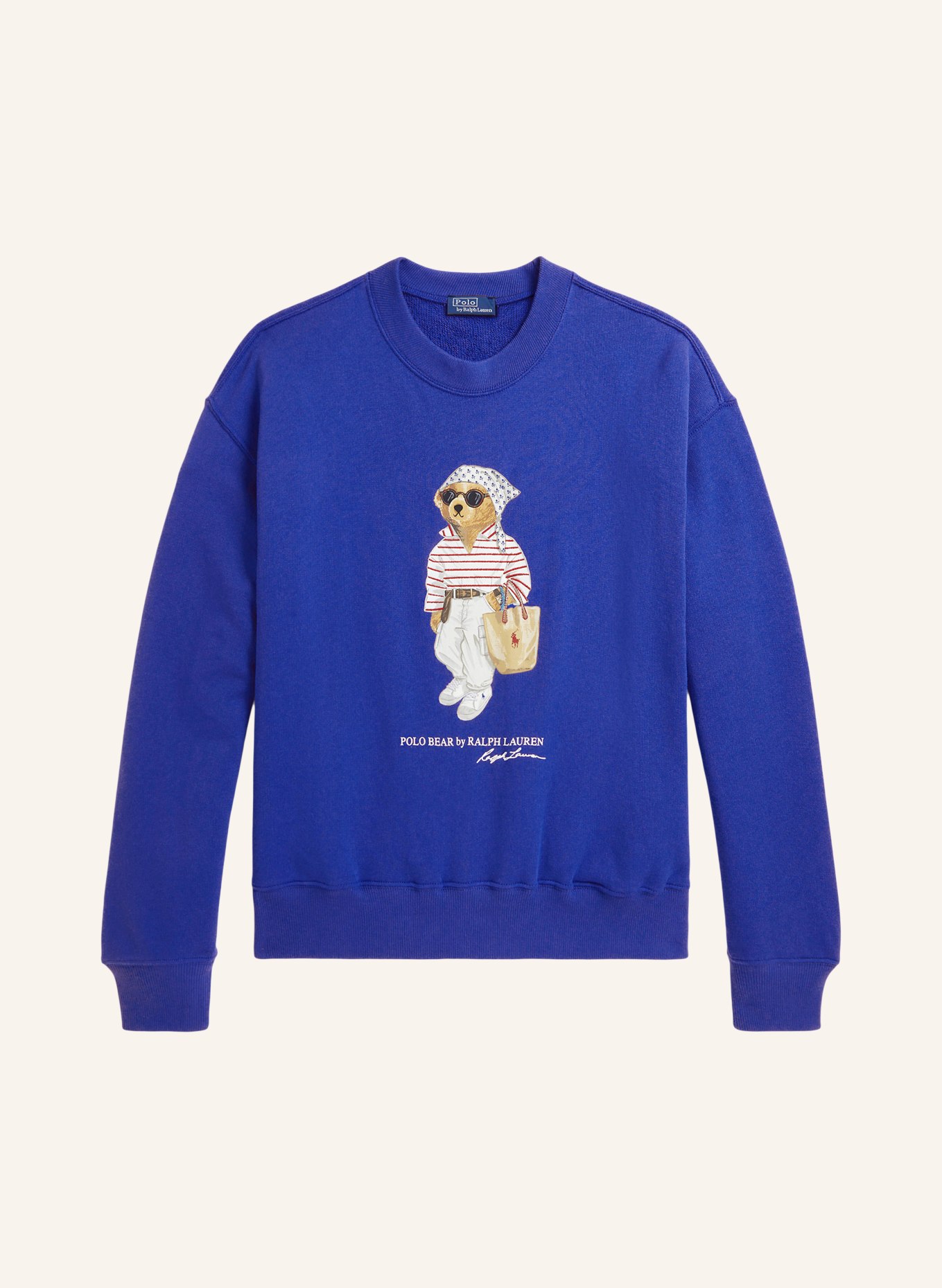 POLO RALPH LAUREN Sweatshirt: BLAU / BRAUN / WEISS