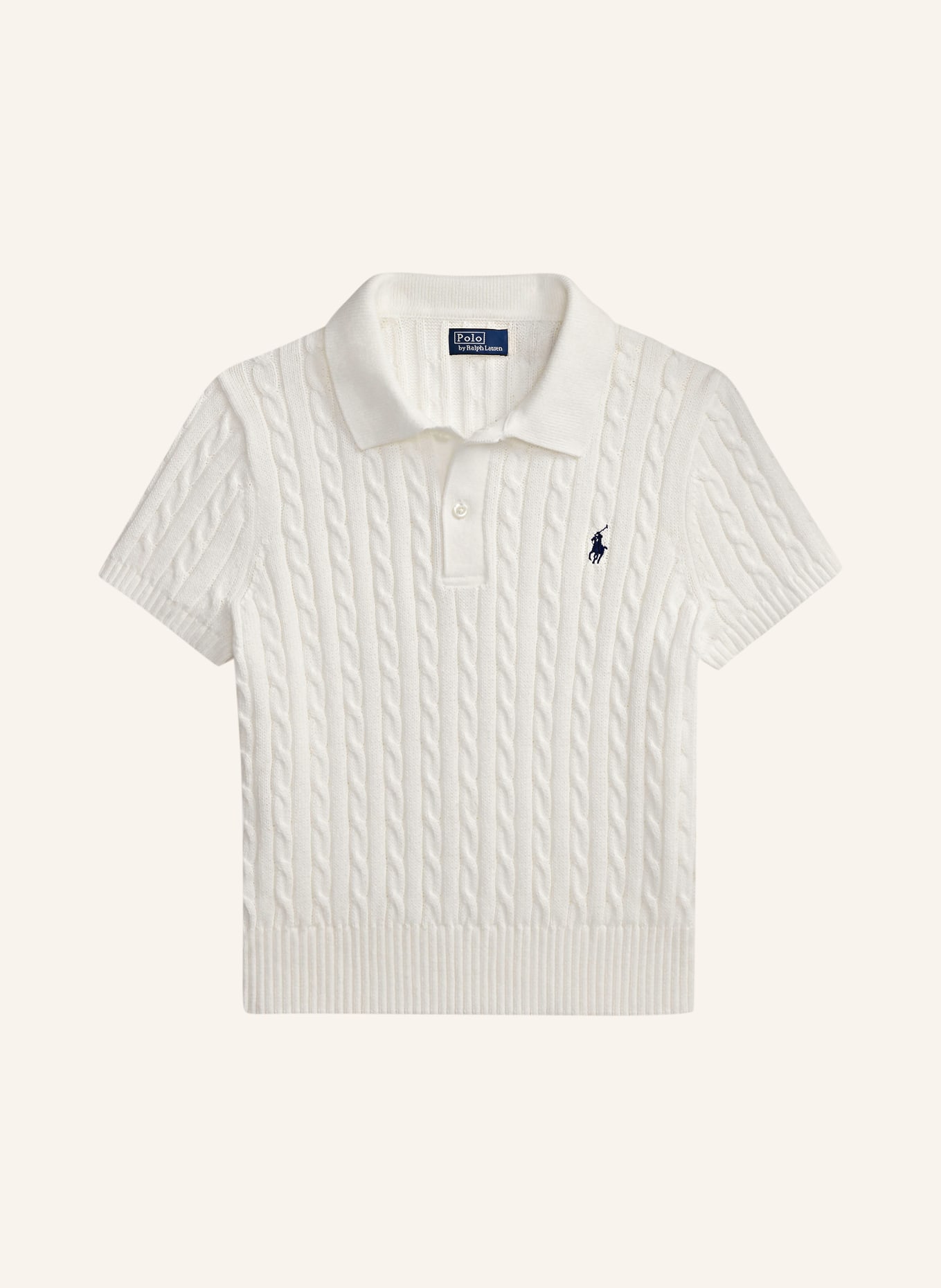 POLO RALPH LAUREN Strick-Poloshirt: WEISS