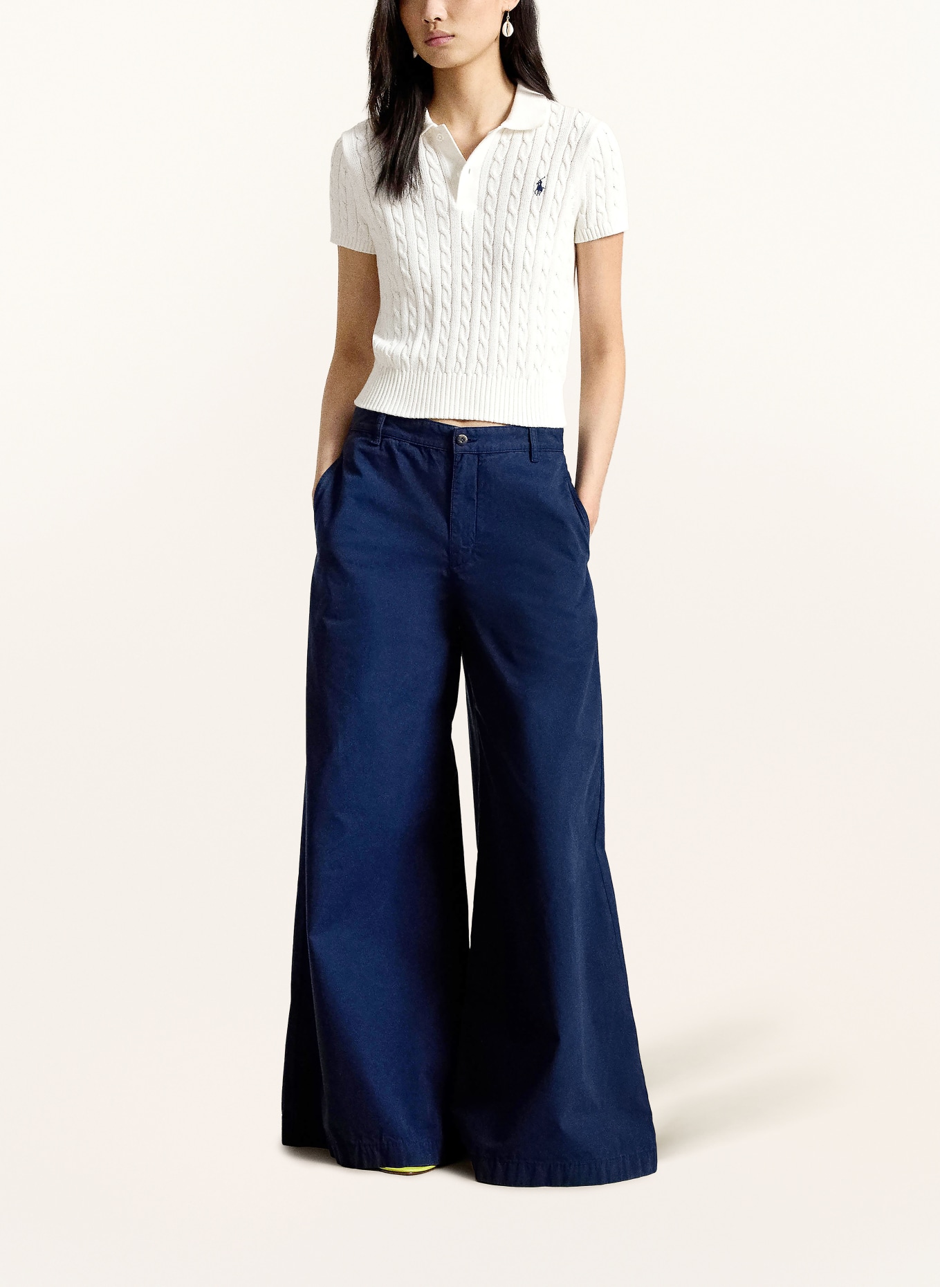 POLO RALPH LAUREN Strick-Poloshirt: WEISS